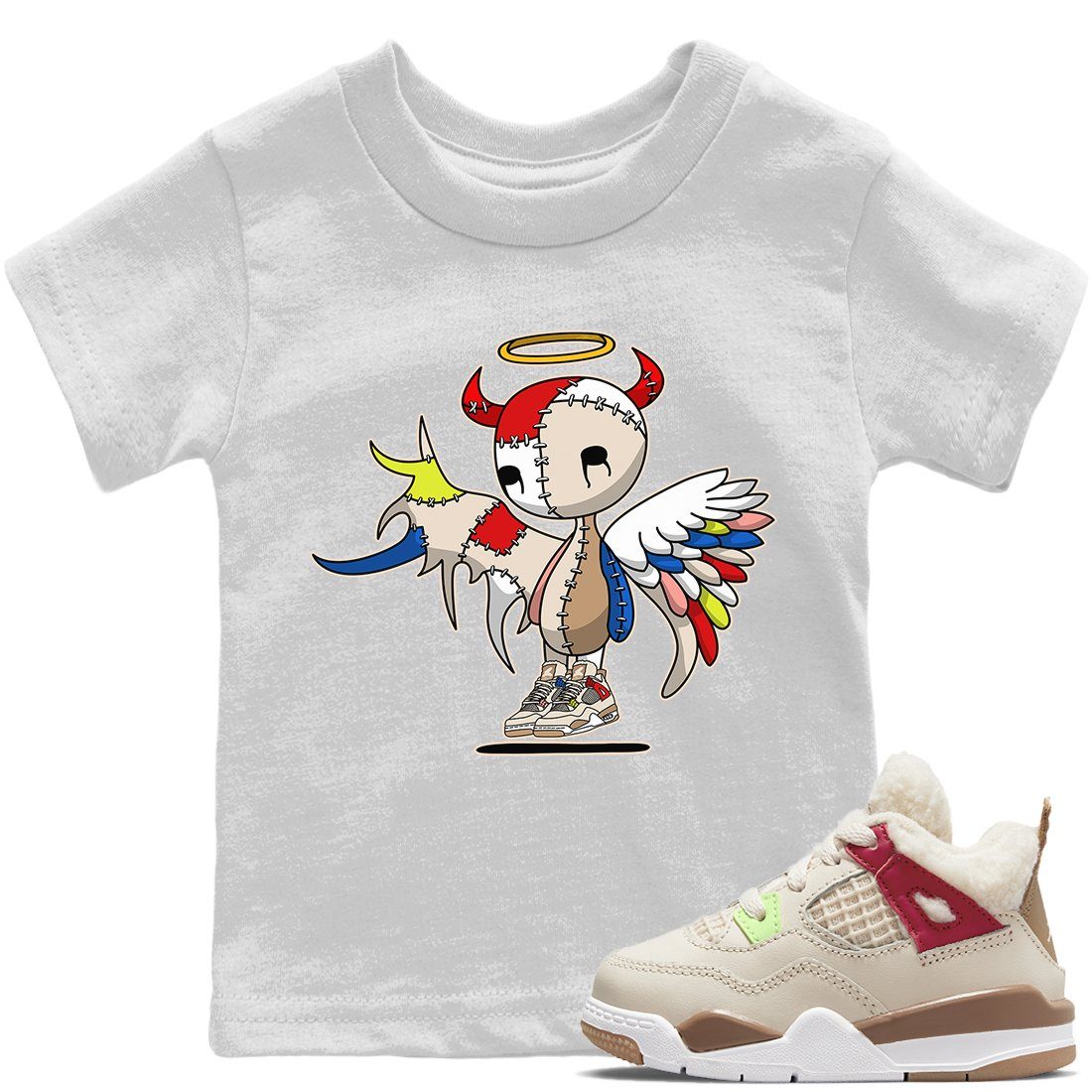 Devil Angel Kids Tops - Air Jordan 4 Wild Things