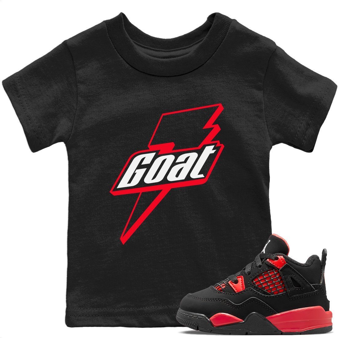 Goat Kids Tops - Air Jordan 4 Red Thunder