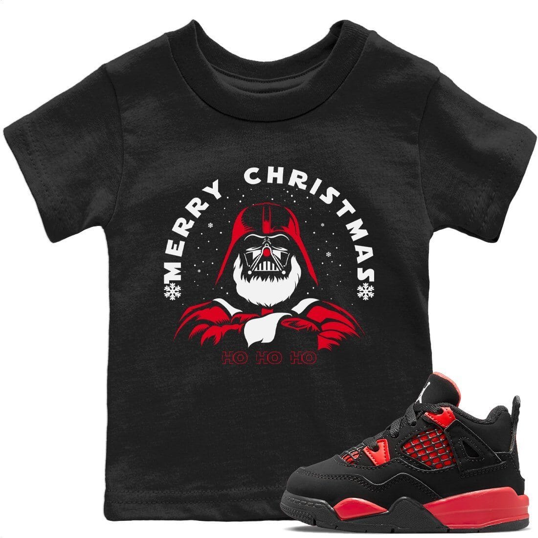 Ho Ho Ho Kids Tops - Air Jordan 4 Red Thunder
