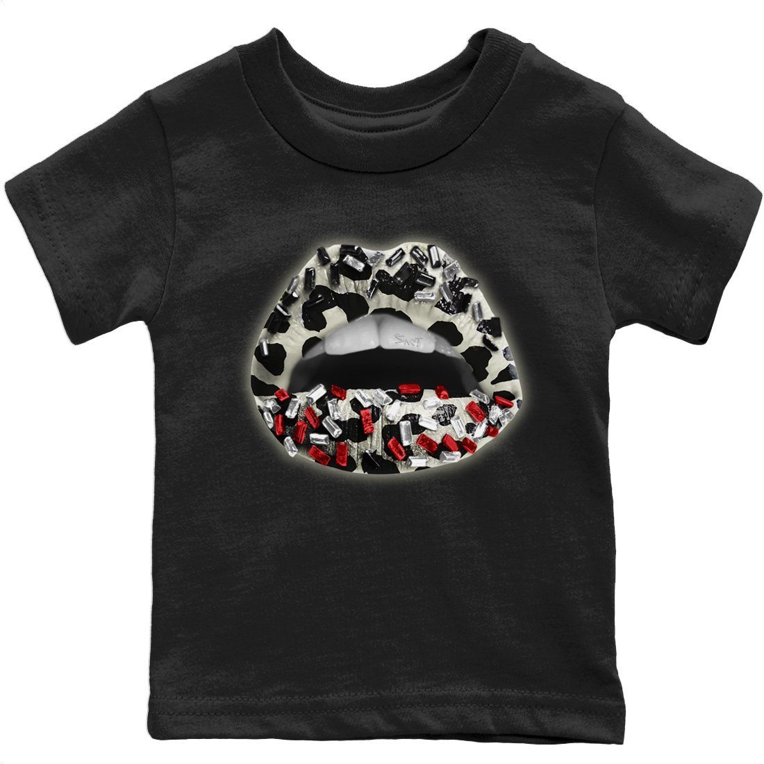Lips Jewel Kids Tops - Air Jordan 11 Animal Instinct