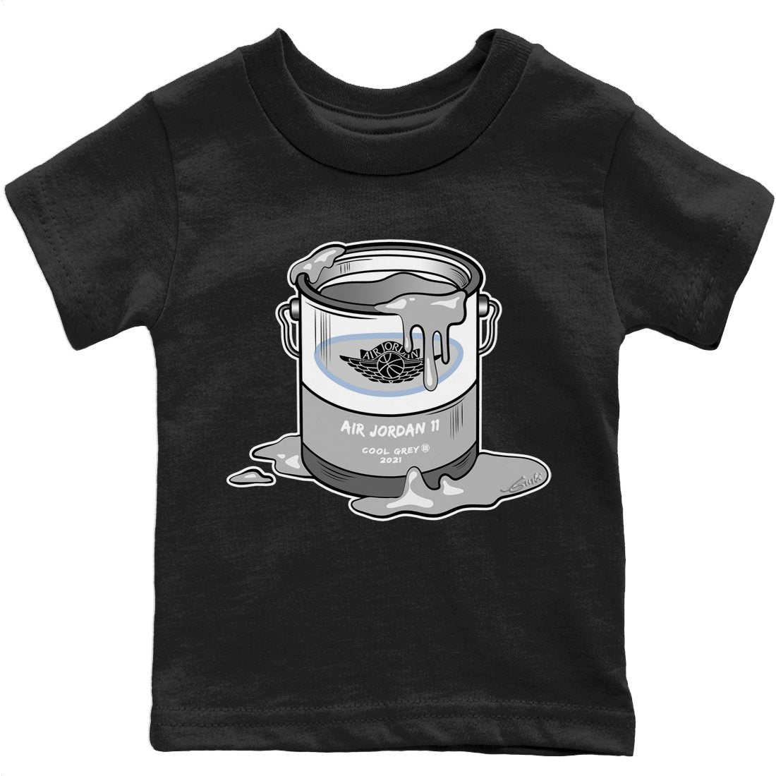 Bucket Kids Tops - Air Jordan 11 Cool Grey