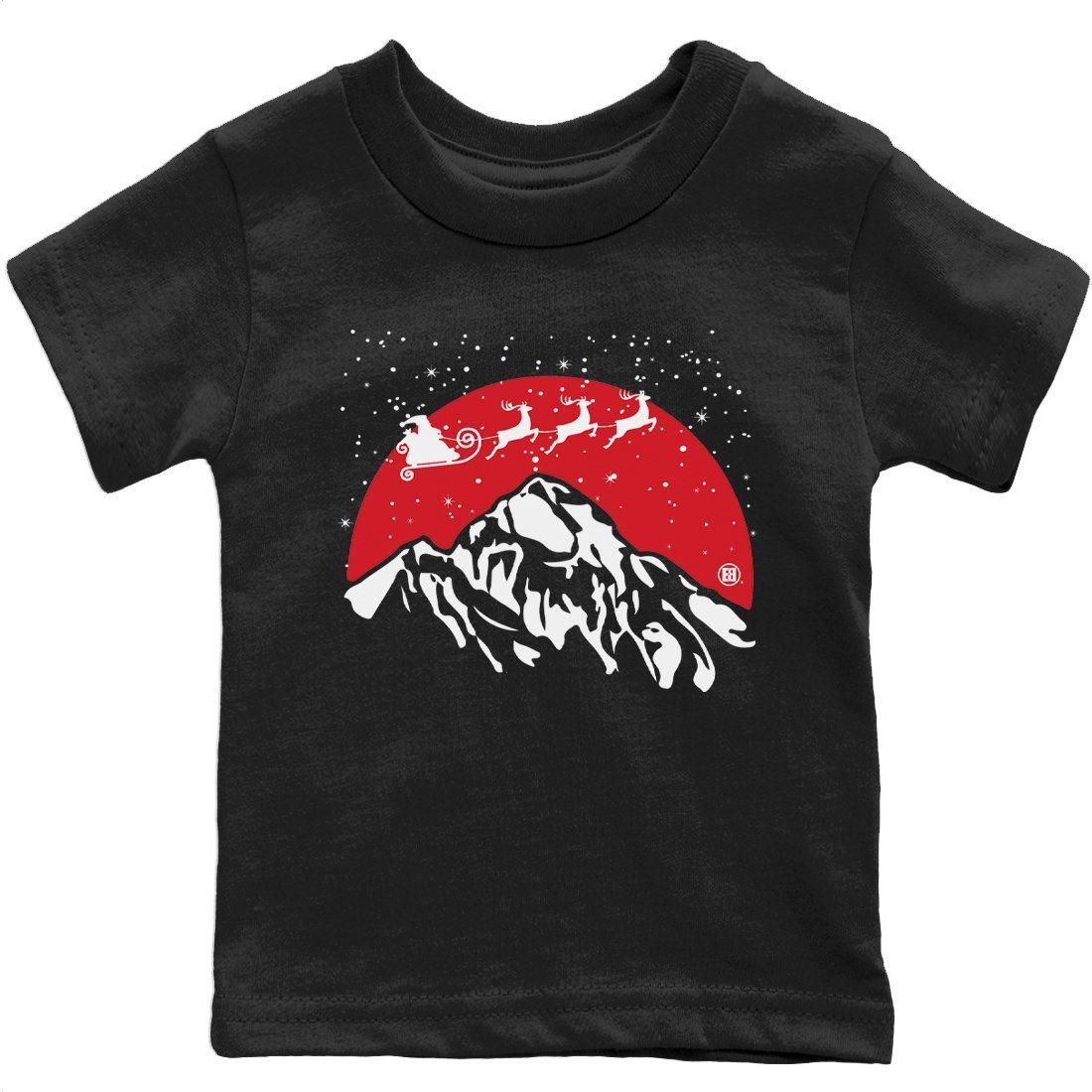 Santa Silhouette Kids Tops - Air Jordan 4 Red Thunder