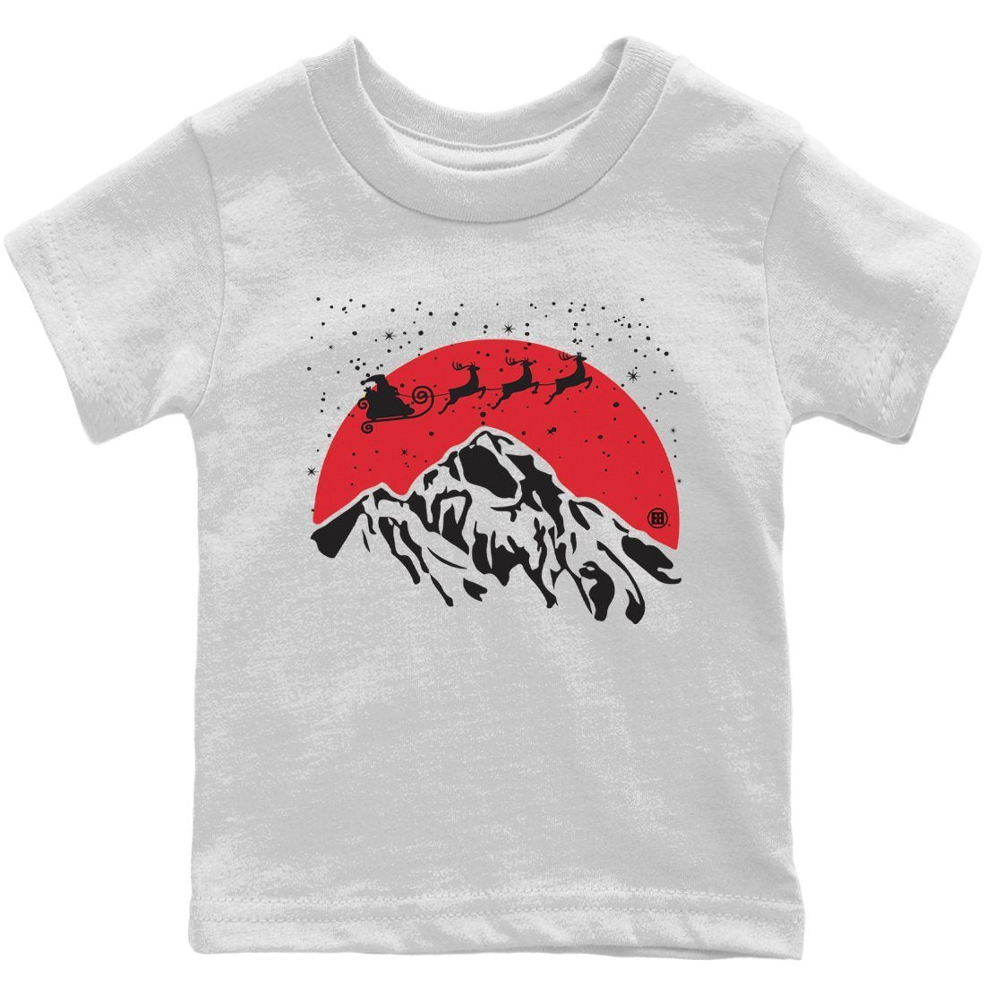 Santa Silhouette Kids Tops - Air Jordan 4 Red Thunder