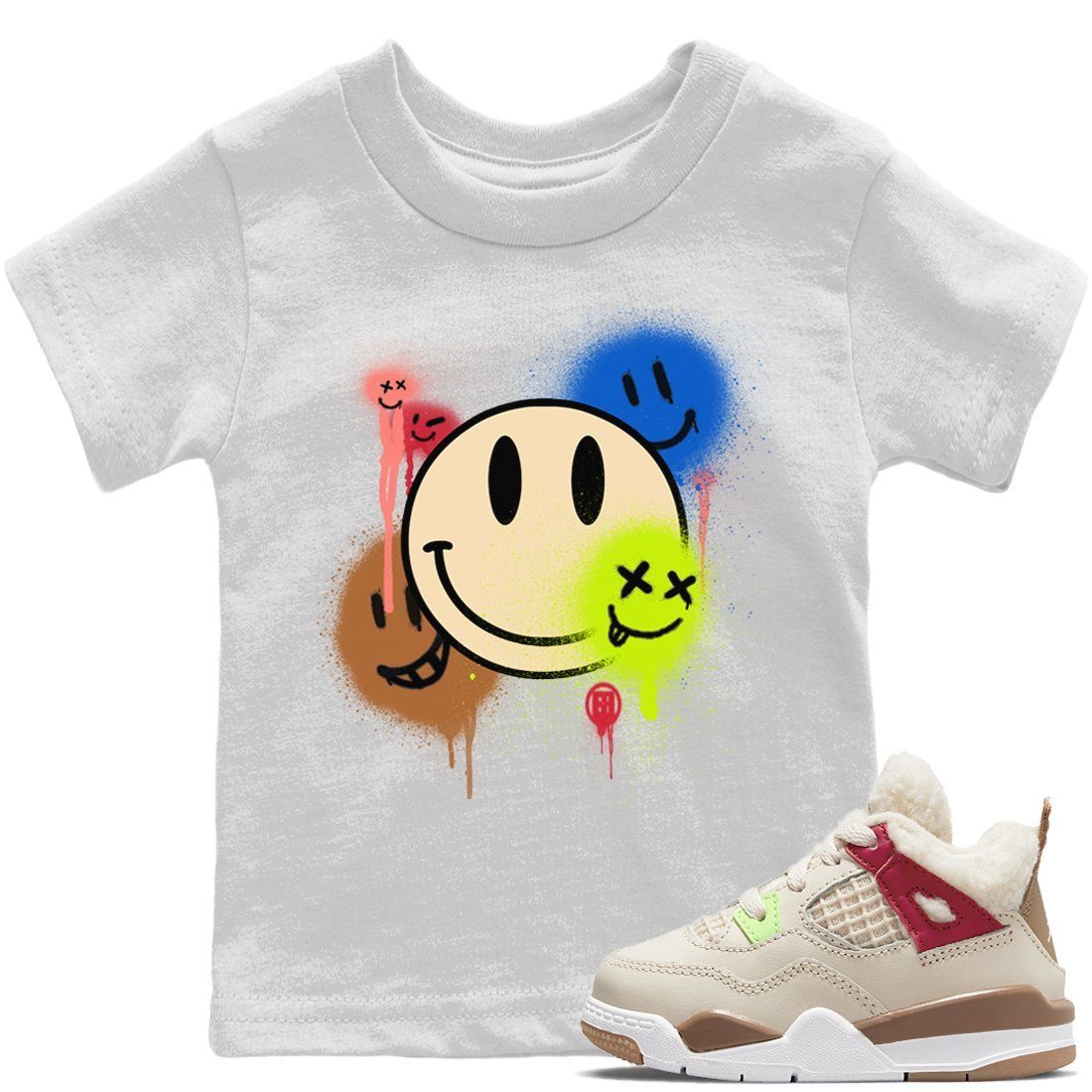 Smile Painting Kids Tops - Air Jordan 4 Wild Things