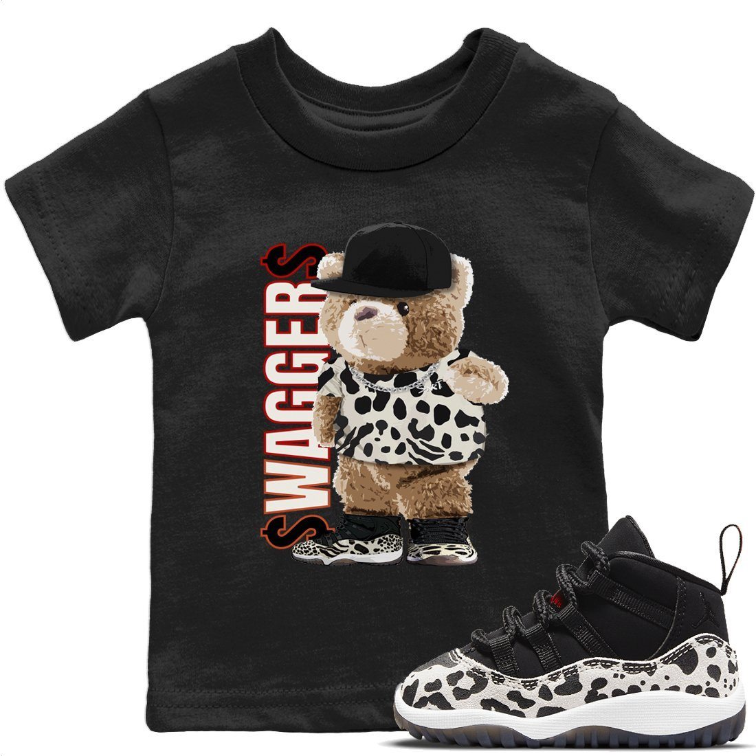 Bear Swaggers Kids Tops - Air Jordan 11 Animal Instinct