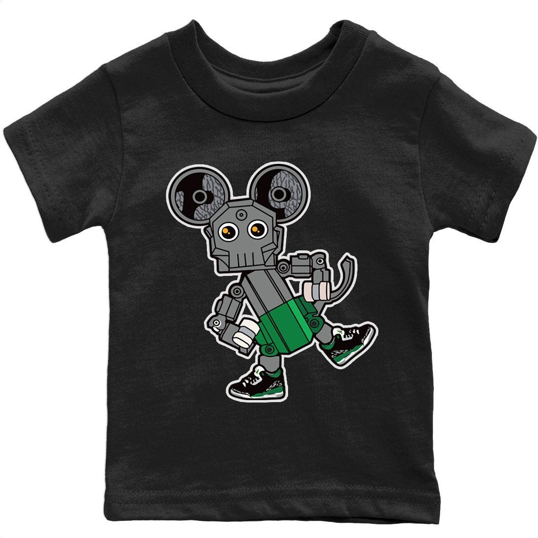 Toy Mouse Kids Tops - Air Jordan 3 Pine Green