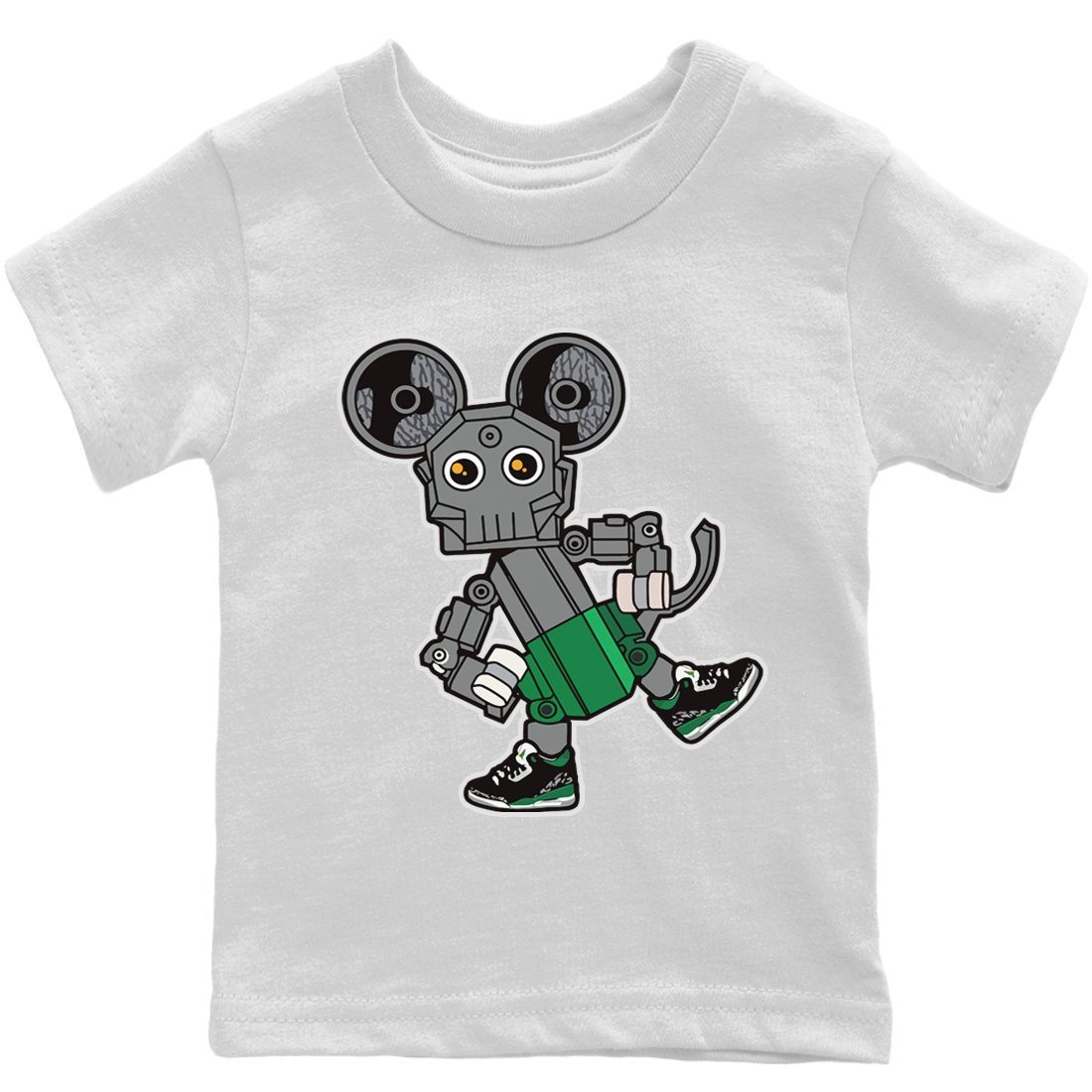 Toy Mouse Kids Tops - Air Jordan 3 Pine Green