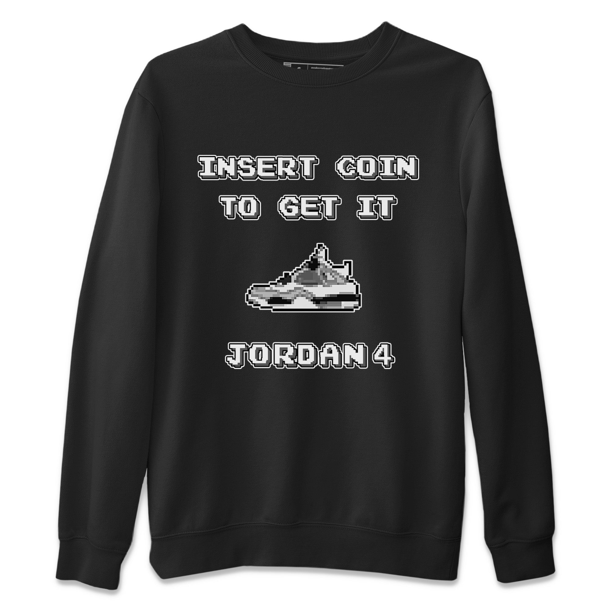 Insert Coin Unisex Tops - Air Jordan 4 Military Black