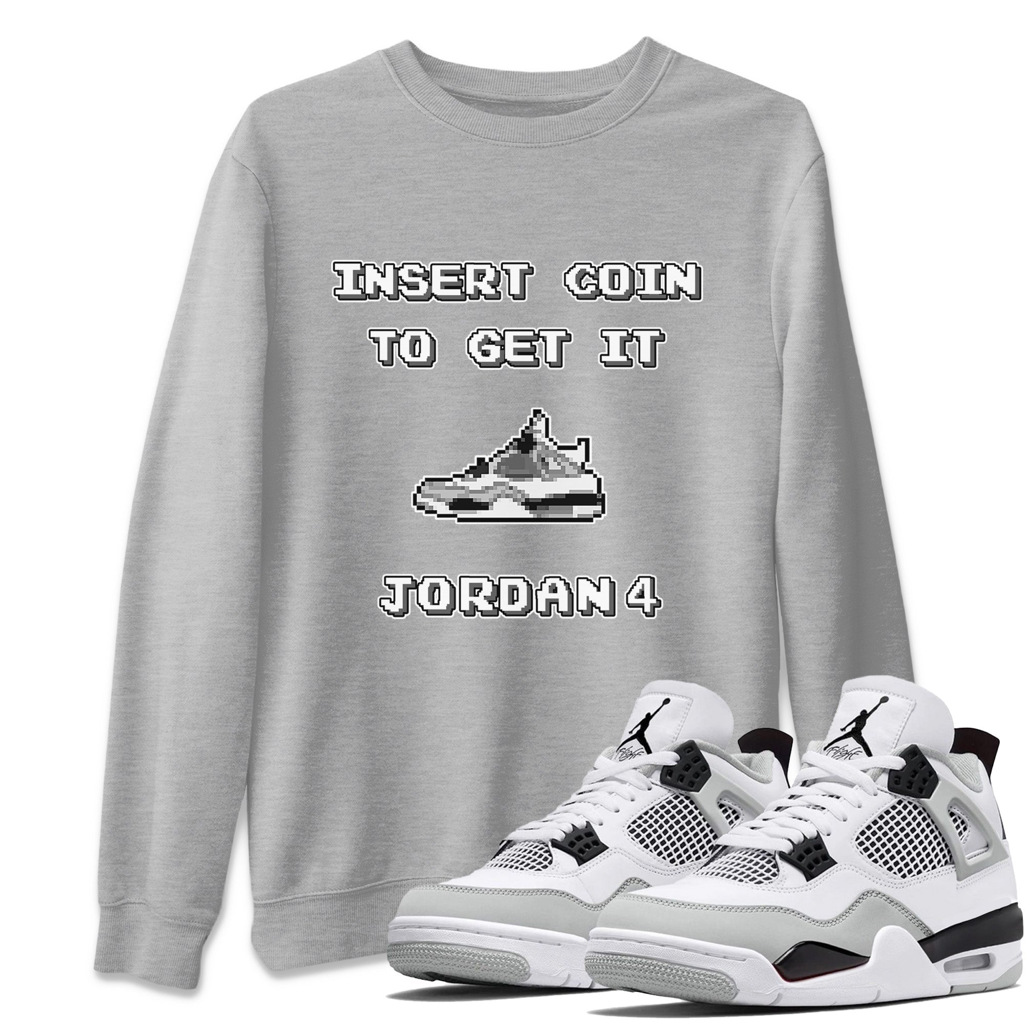 Insert Coin Unisex Tops - Air Jordan 4 Military Black