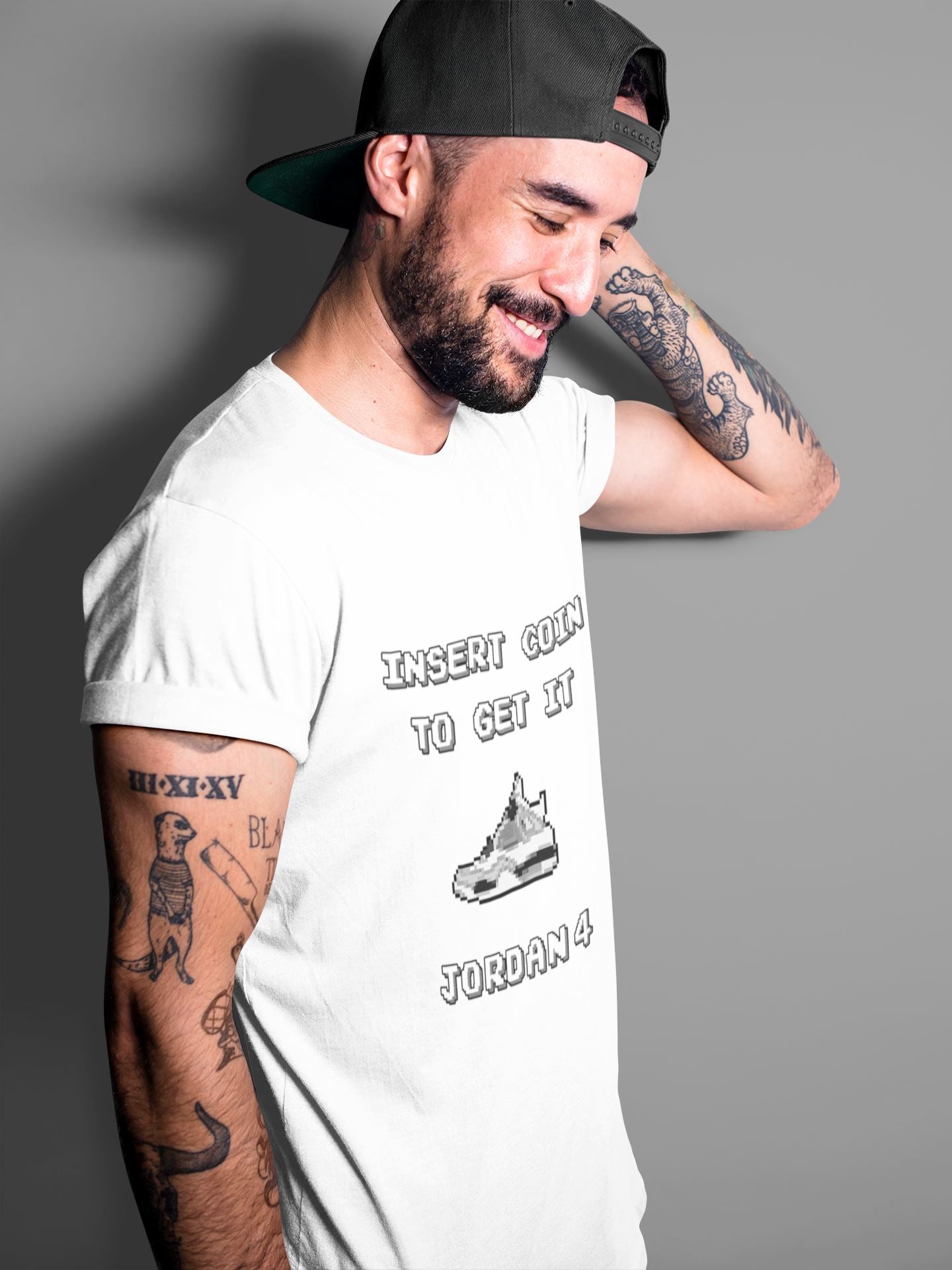 Insert Coin Unisex Tops - Air Jordan 4 Military Black