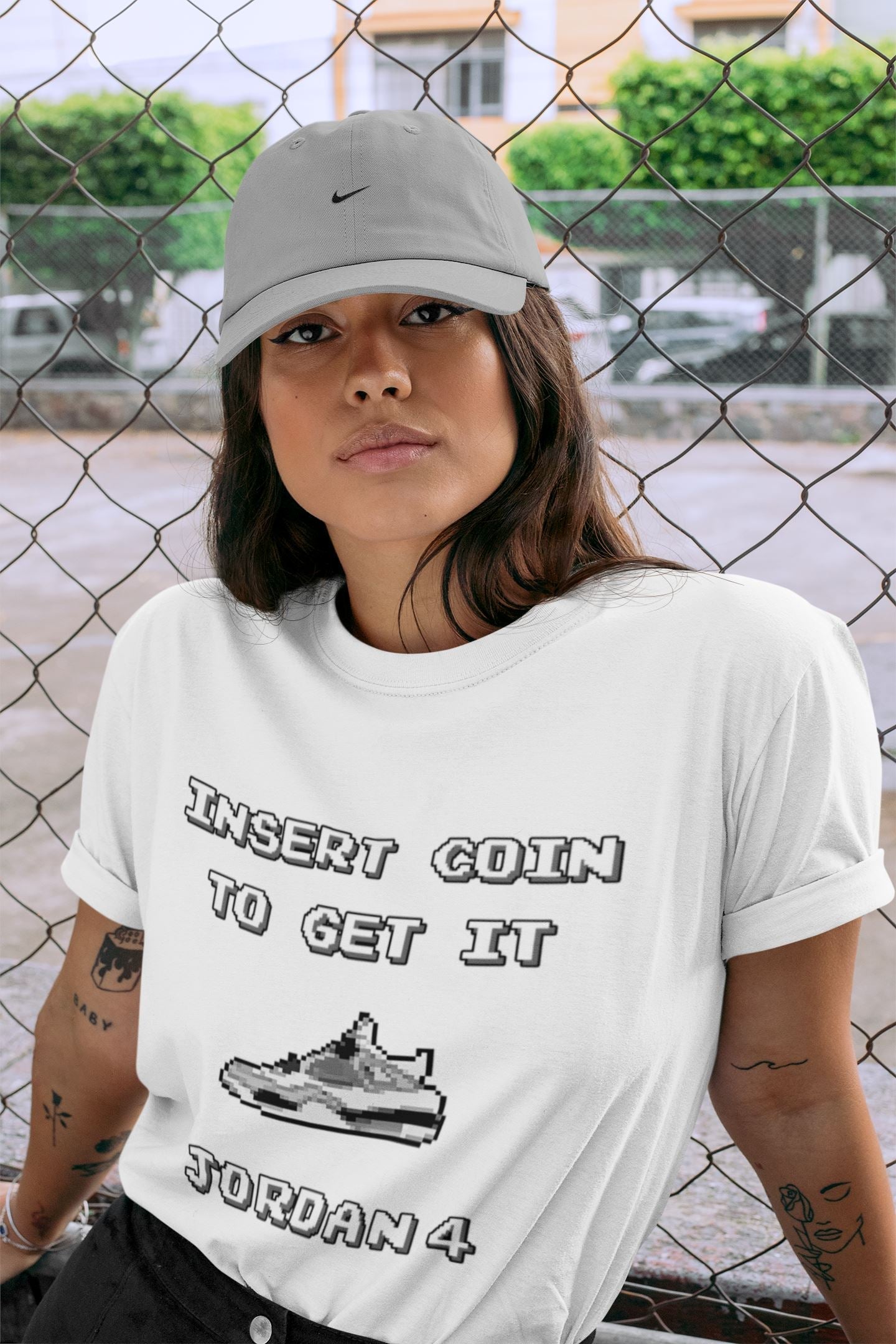 Insert Coin Unisex Tops - Air Jordan 4 Military Black
