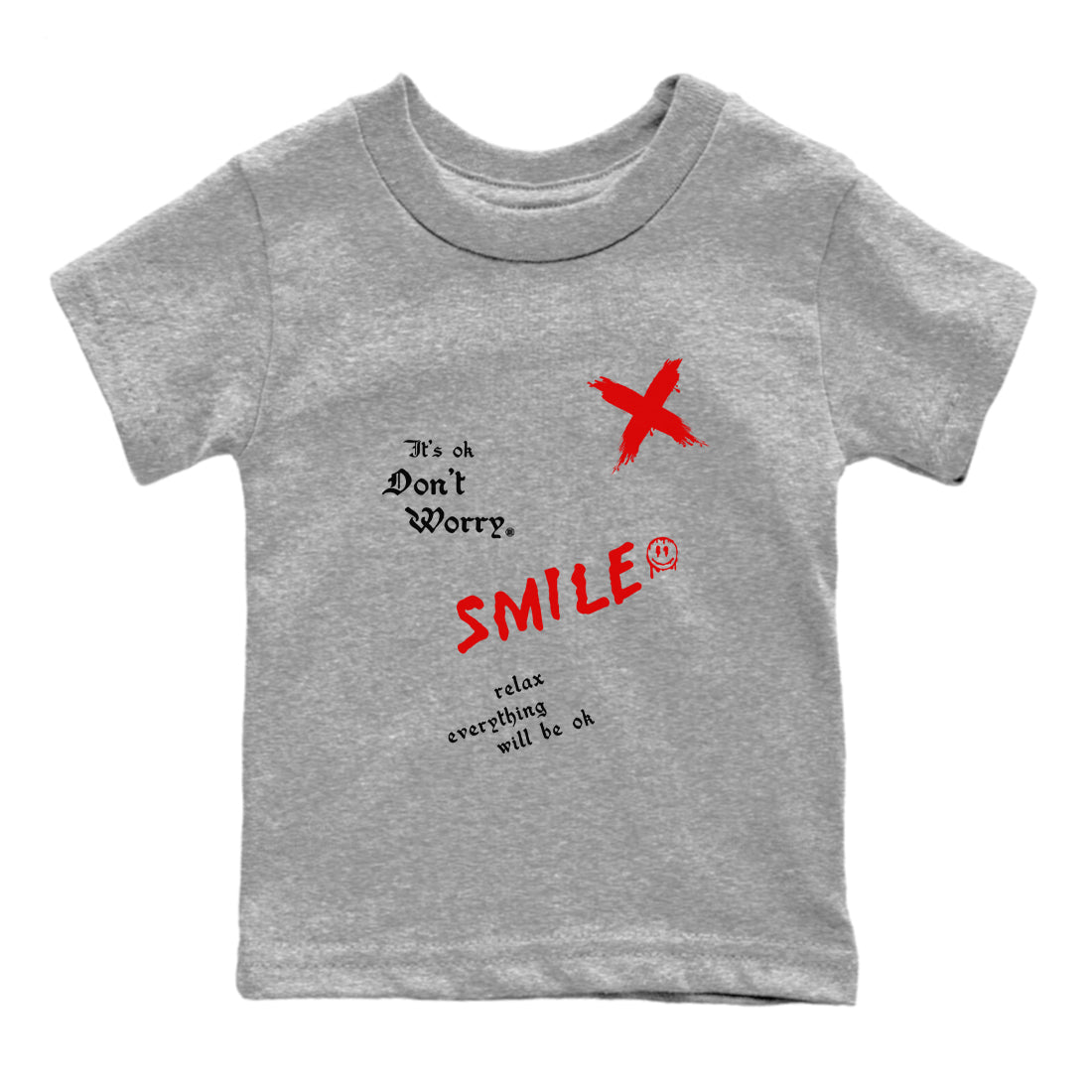 It's Ok Don't Worry snkmatch Tees Kids - Air Jordan 1 Black Toe Reimagined