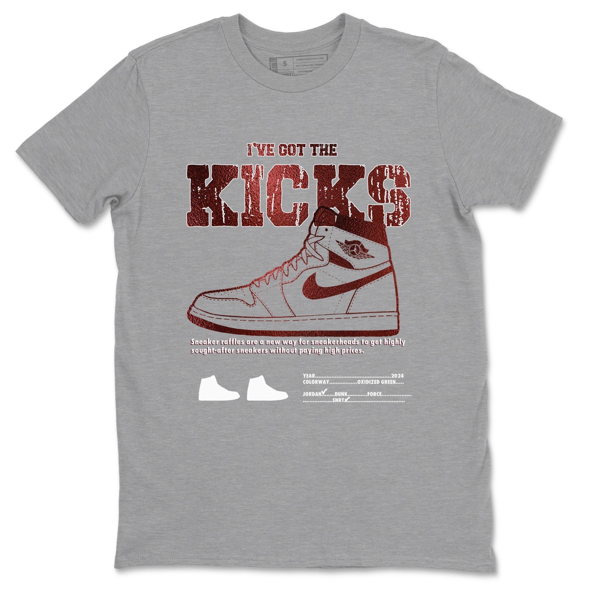 I've Got The Kicks snkmatch Tees - Air Jordan 1 Metallic Burgundy