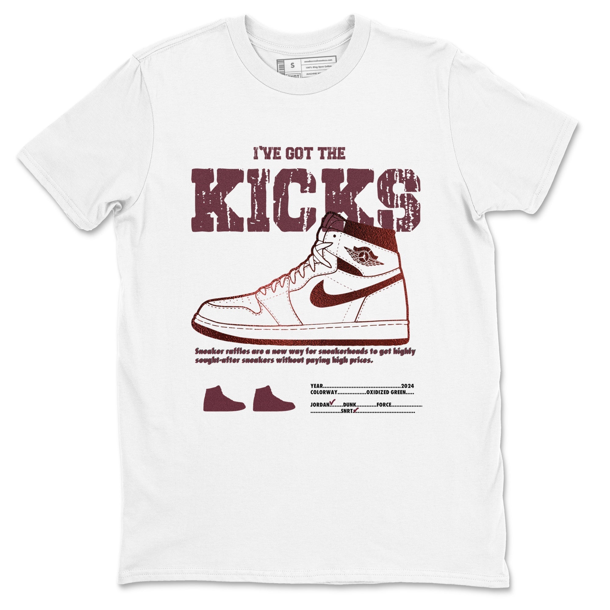 I've Got The Kicks snkmatch Tees - Air Jordan 1 Metallic Burgundy