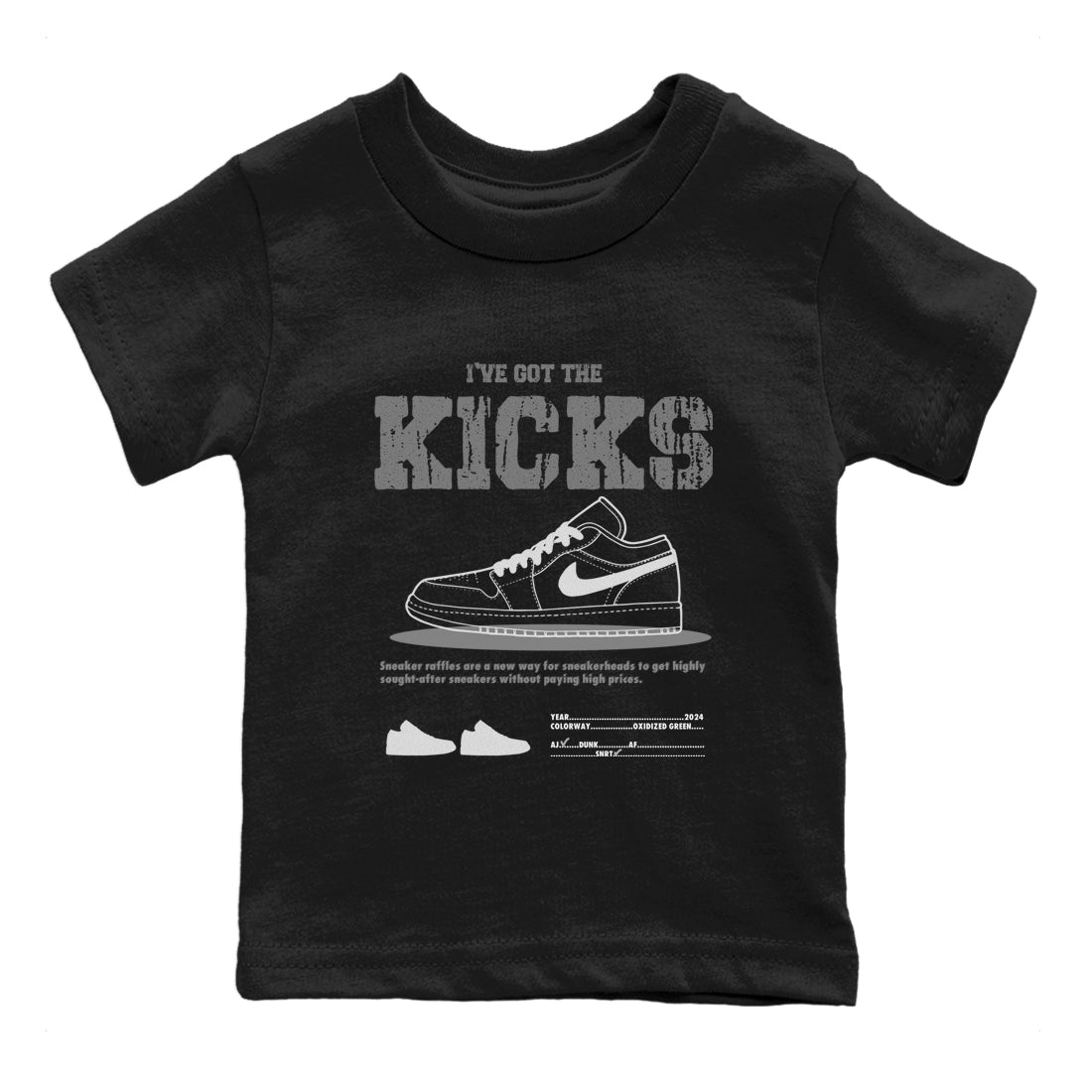 I've Got the Kicks snkmatch Tees Kids - Air Jordan 1 Wolf Grey