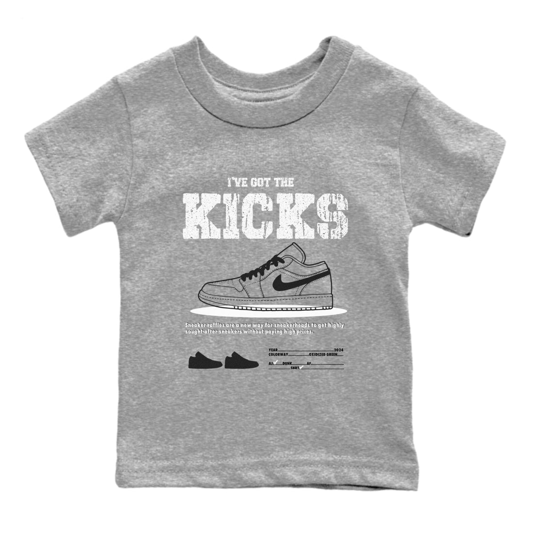 I've Got the Kicks snkmatch Tees Kids - Air Jordan 1 Wolf Grey