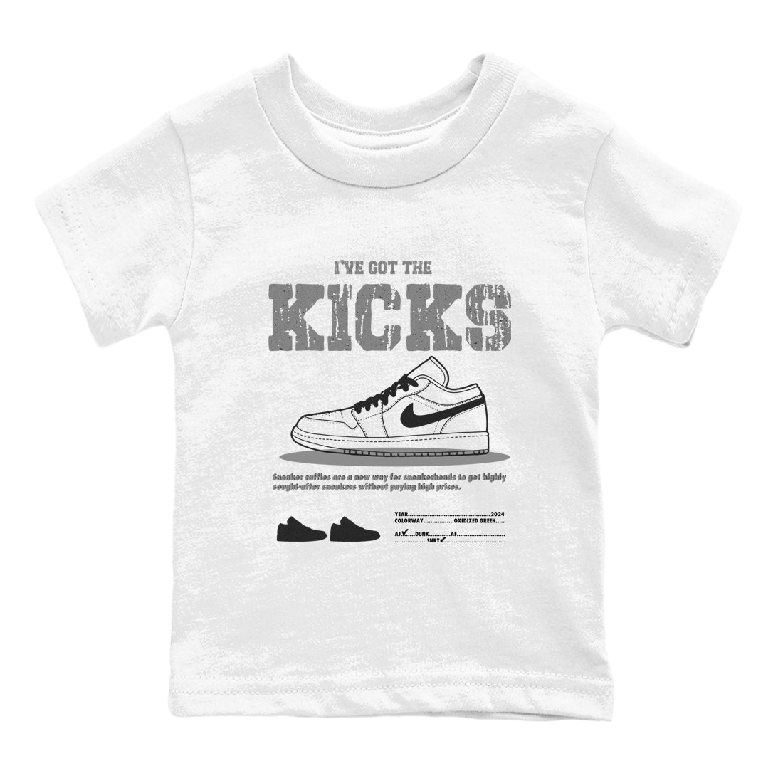 I've Got the Kicks snkmatch Tees Kids - Air Jordan 1 Wolf Grey