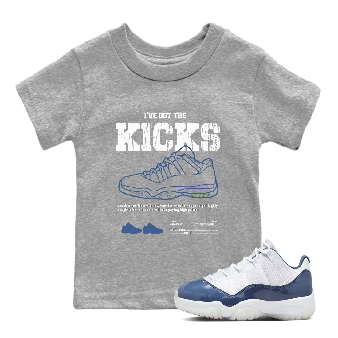 I've Got The Kicks snkmatch Tees Kids - Air Jordan 11 Diffused Blue
