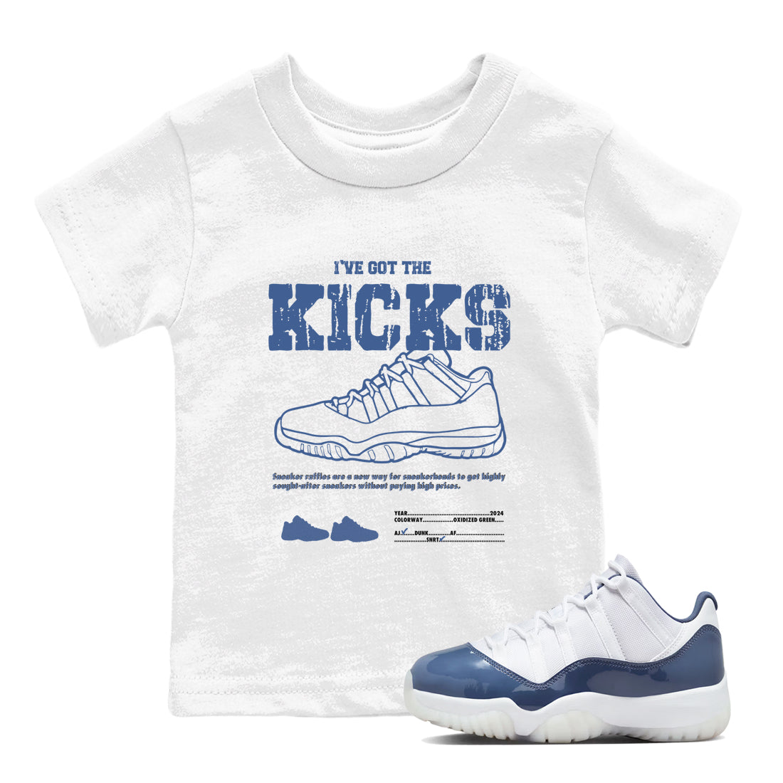 I've Got The Kicks snkmatch Tees Kids - Air Jordan 11 Diffused Blue