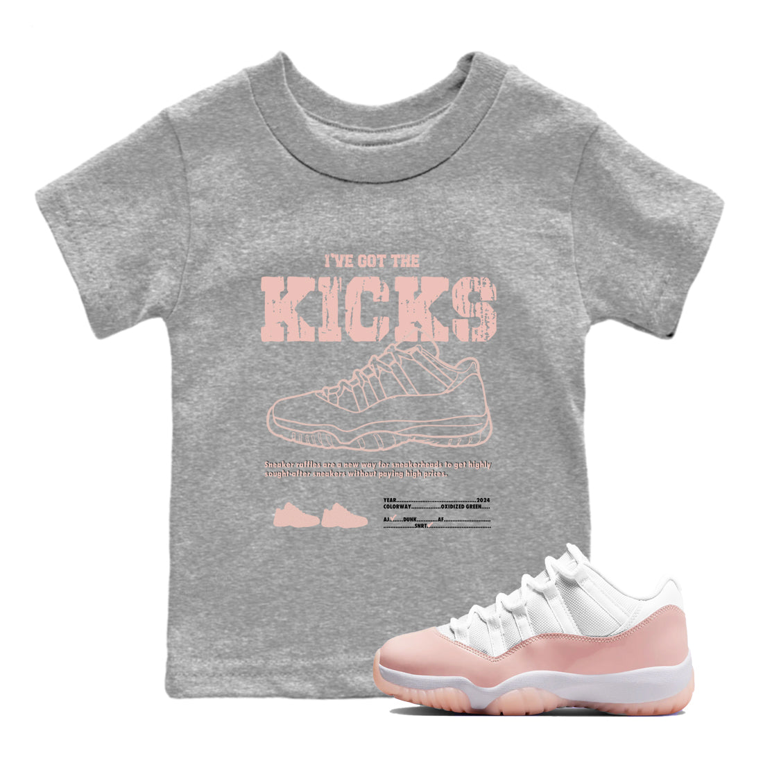 I've Got The Kicks snkmatch Tees Kids - Air Jordan 11 Legend Pink
