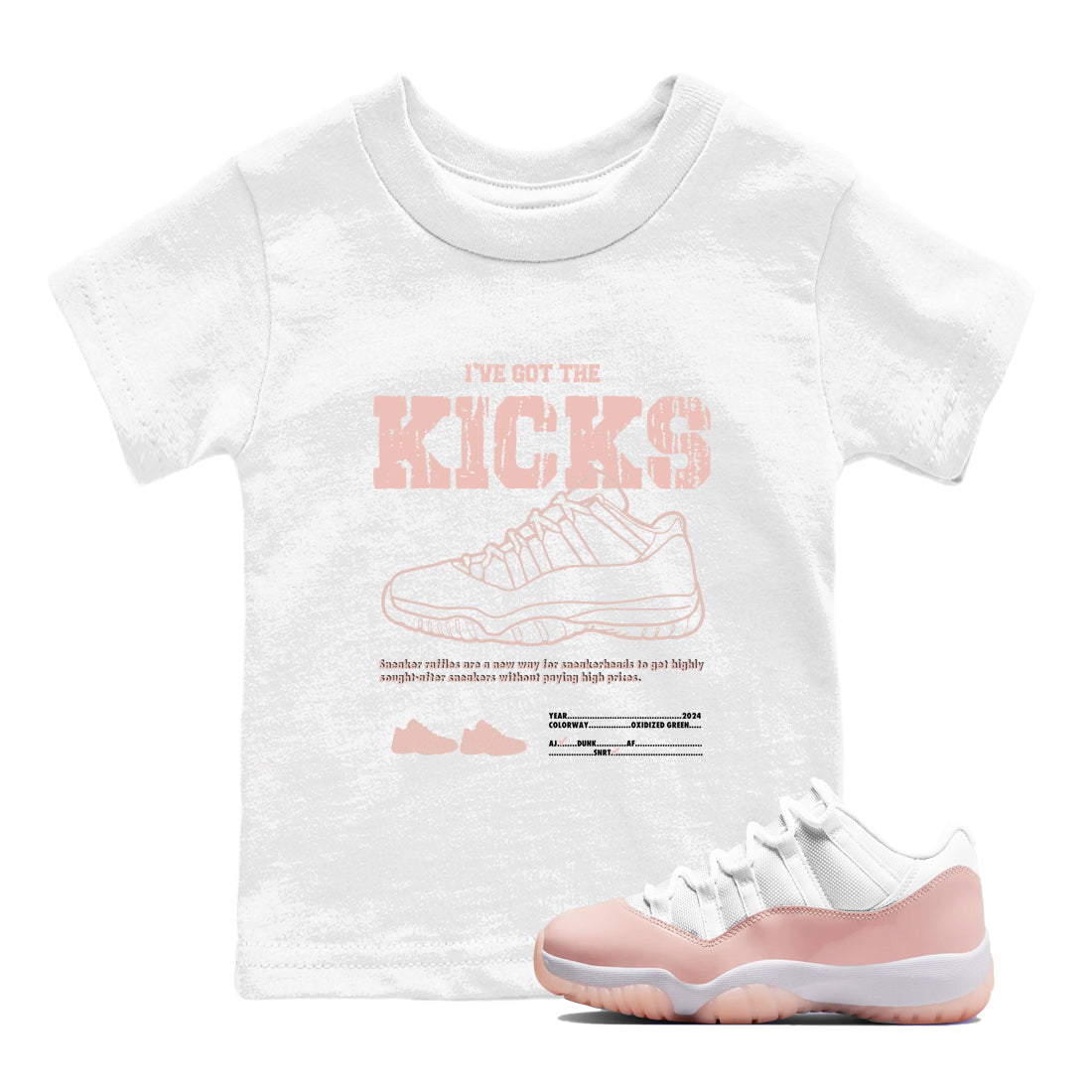 I've Got The Kicks snkmatch Tees Kids - Air Jordan 11 Legend Pink