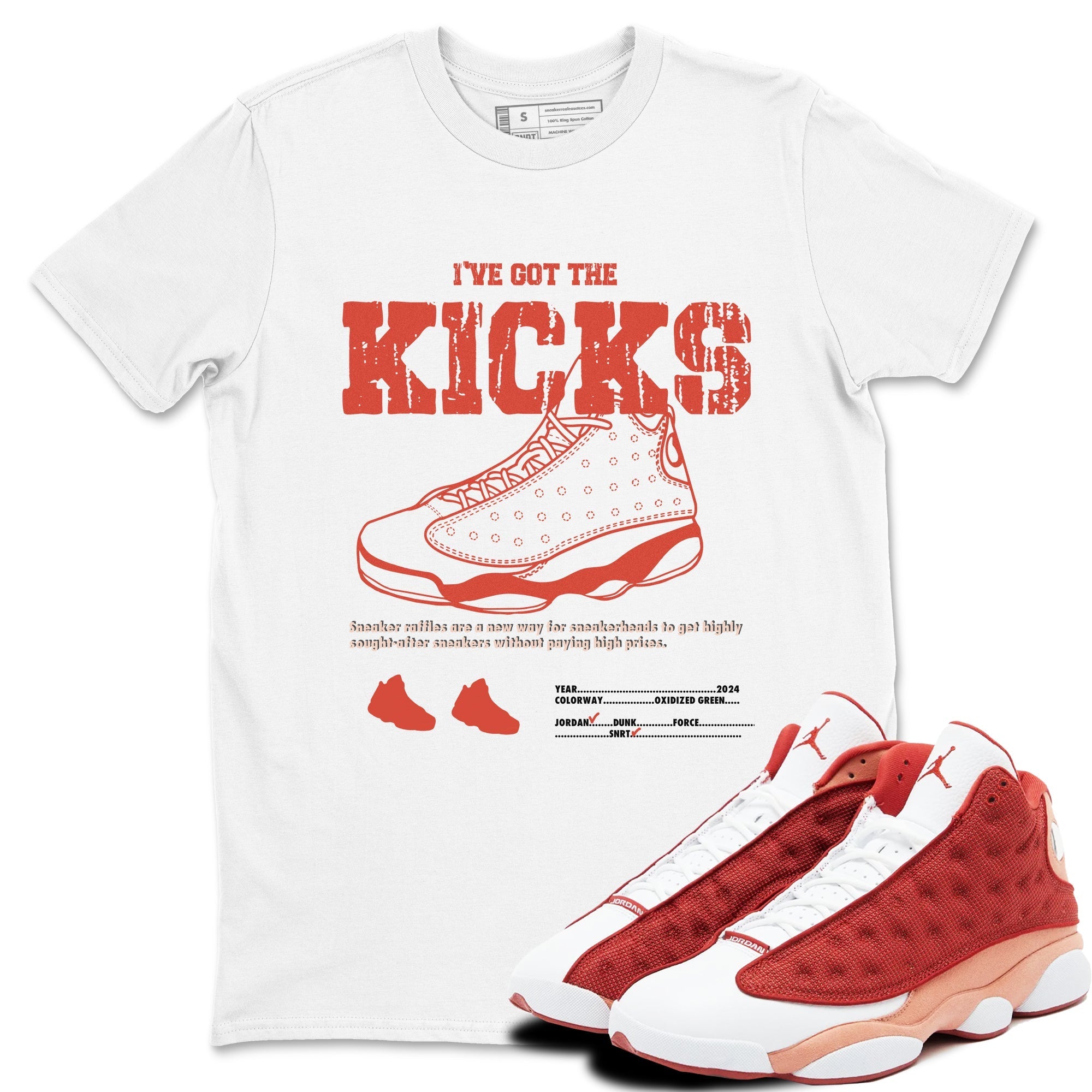 I've Got The Kicks snkmatch Tees - Air Jordan 13 Dune Red