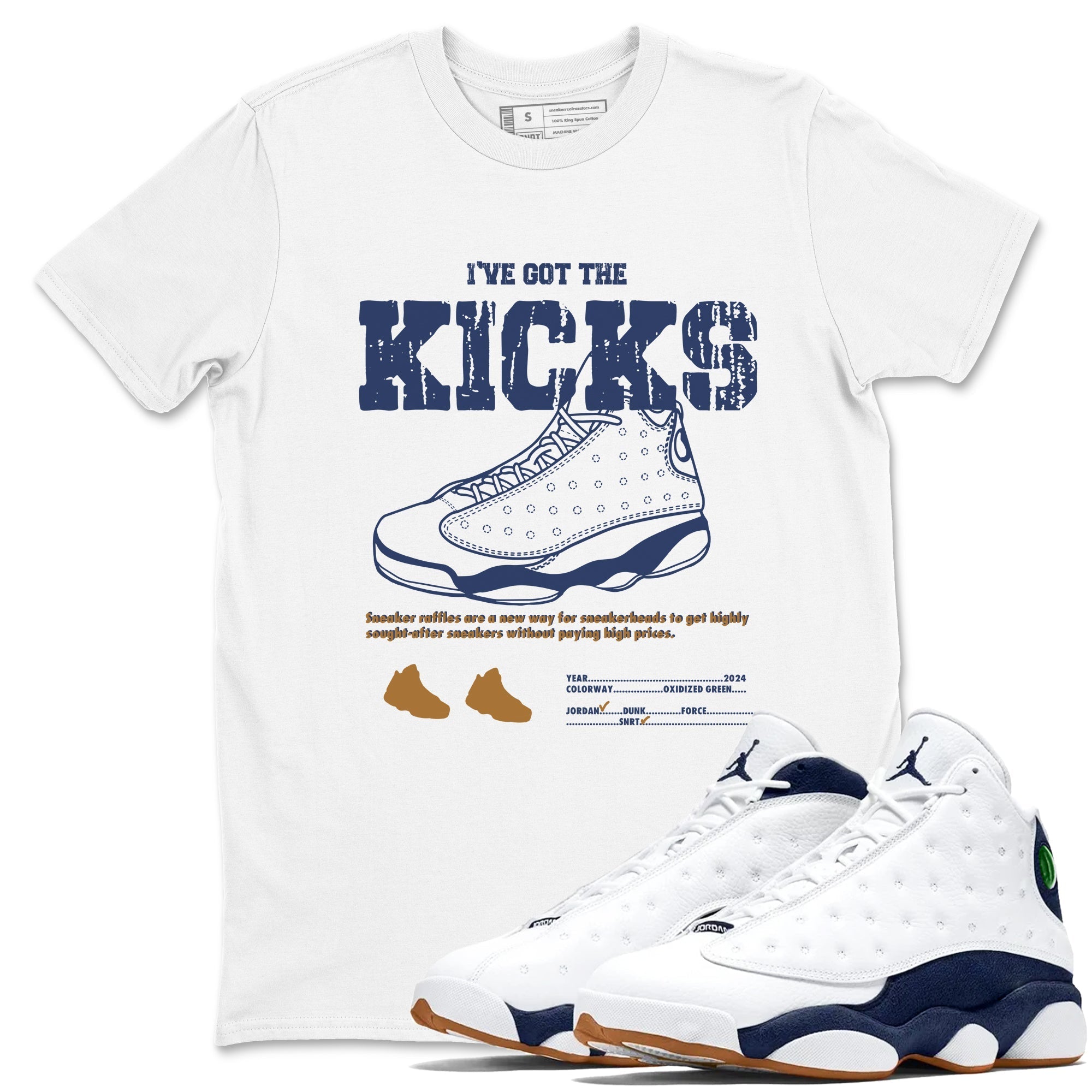I've Got The Kicks snkmatch Tees - Air Jordan 13 Midnight Navy