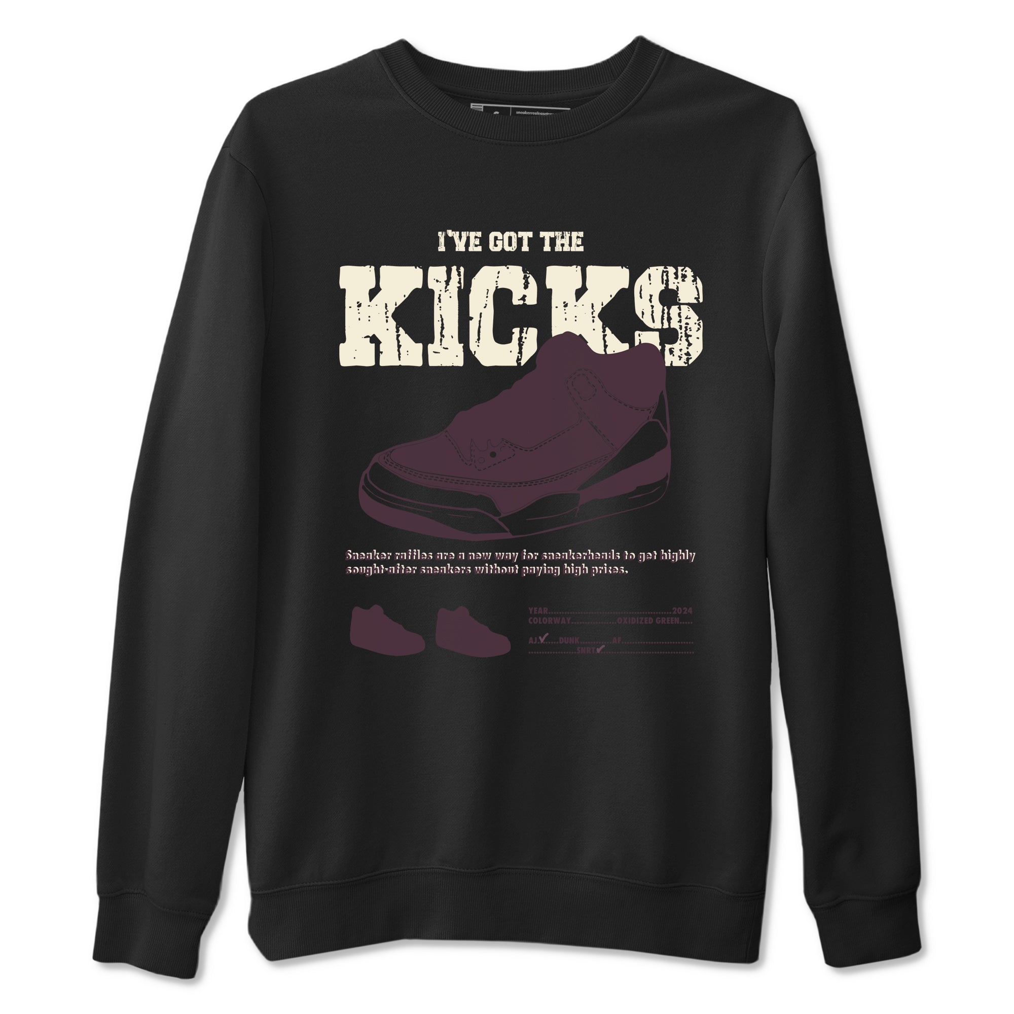 I've Got The Kicks snkmatch Tees - Air Jordan 3 A Ma Maniere x Black