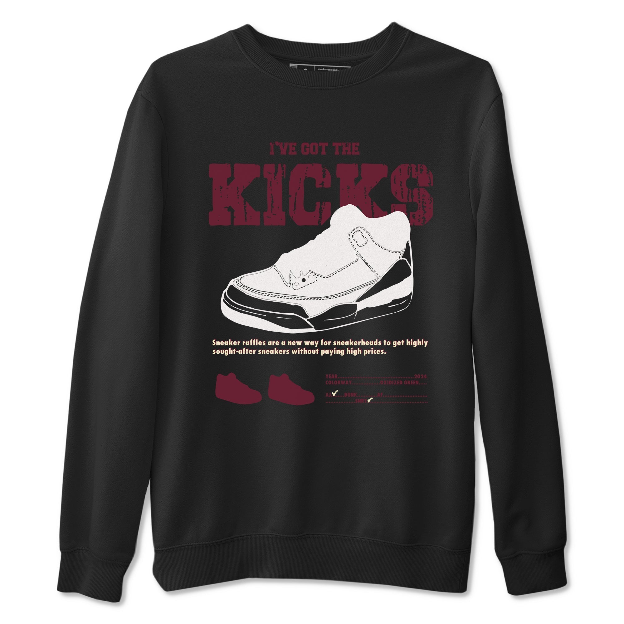I've Got The Kicks snkmatch Tees - Air Jordan 3 A Ma Maniere x Burgundy Crush