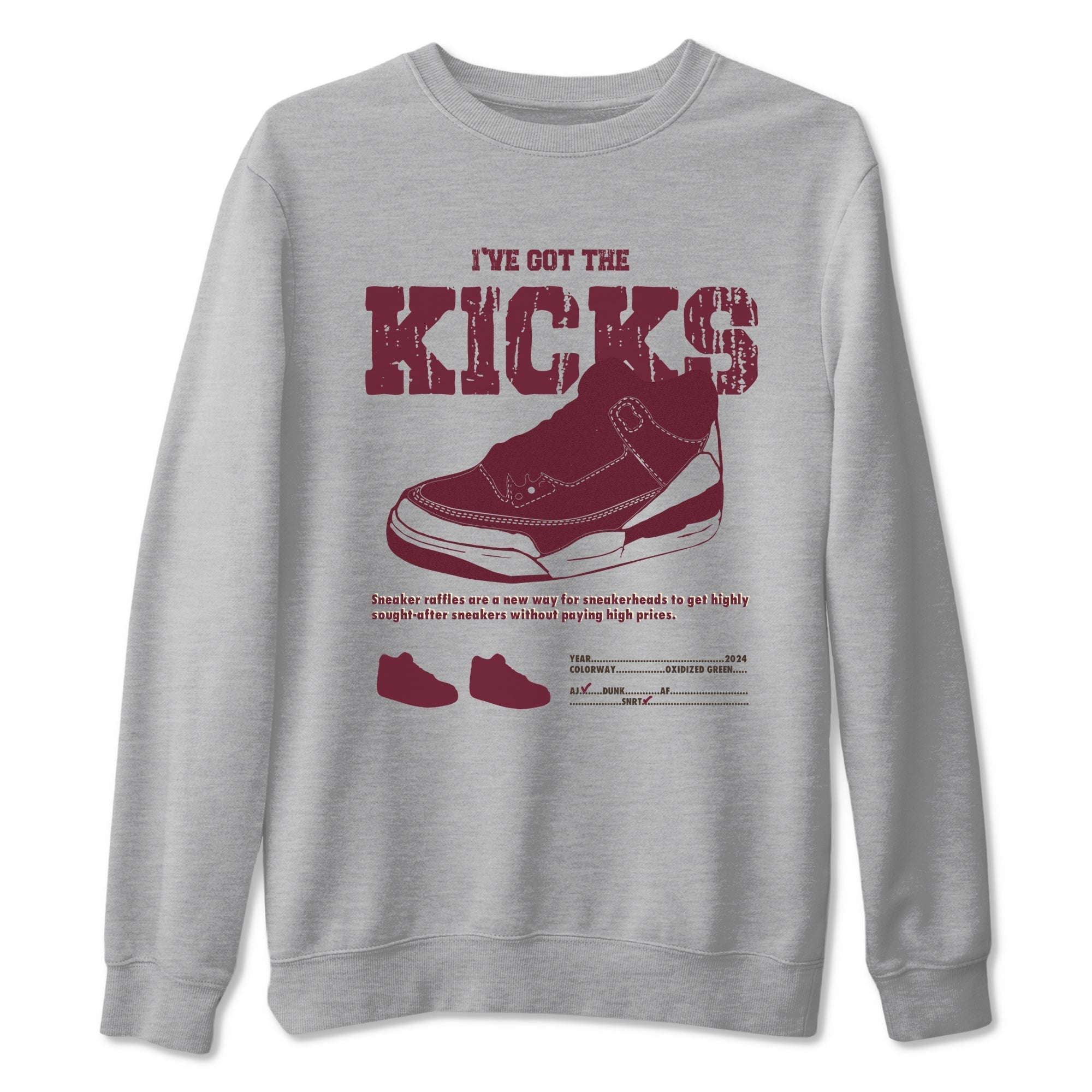 I've Got The Kicks snkmatch Tees - Air Jordan 3 A Ma Maniere x Burgundy Crush