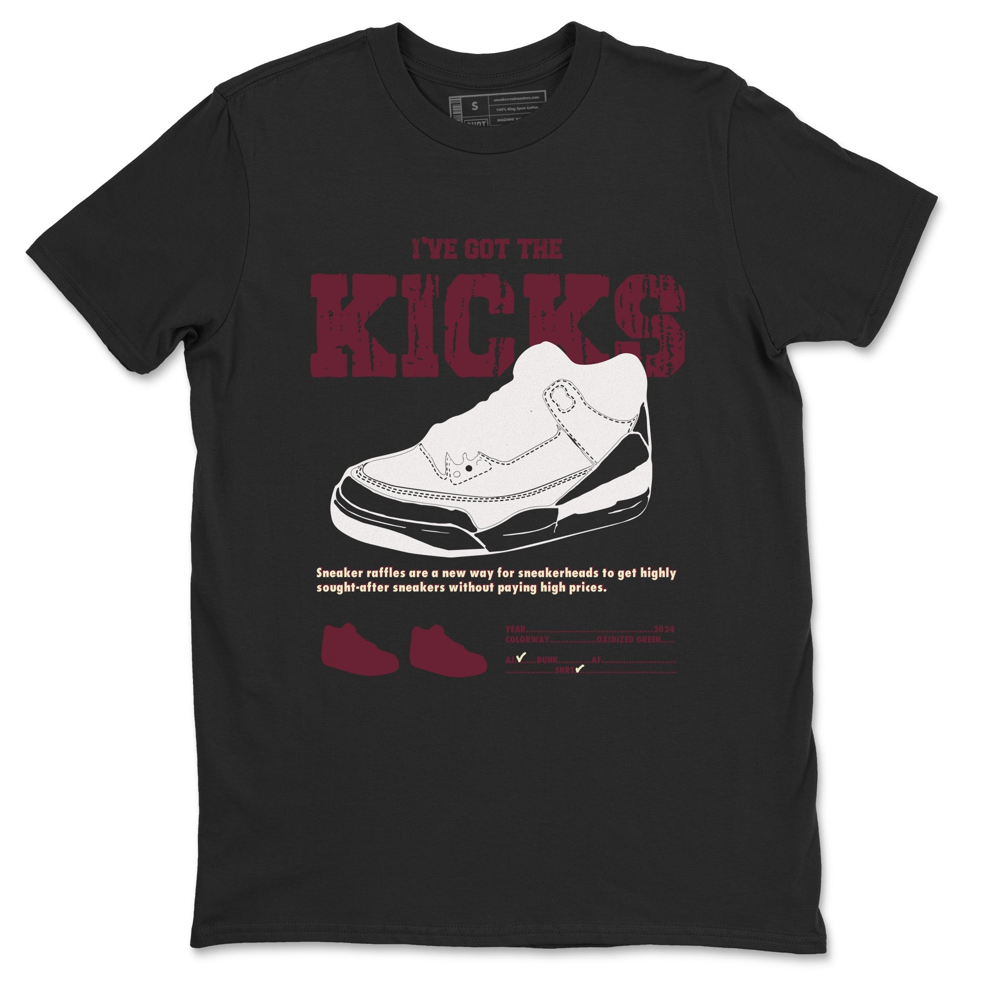 I've Got The Kicks snkmatch Tees - Air Jordan 3 A Ma Maniere x Burgundy Crush