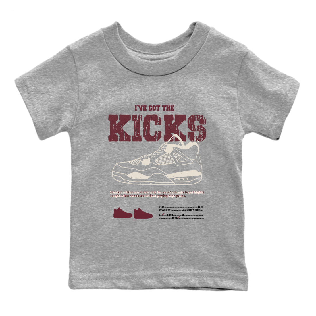 I've Got The Kicks snkmatch Tees Kids - Air Jordan 4 A Ma Maniere x Fossil Stone