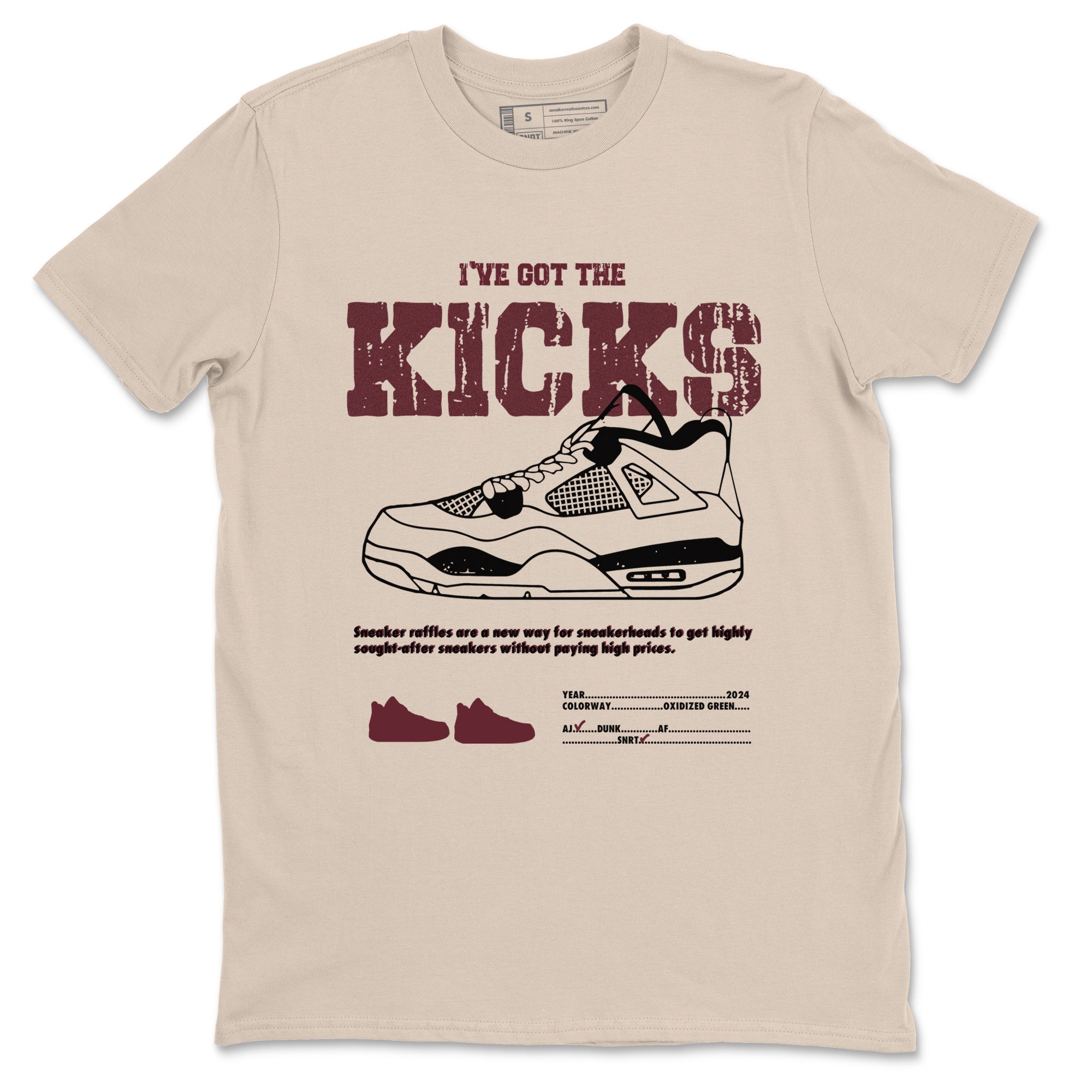 I've Got The Kicks snkmatch Tees - Air Jordan 4 A Ma Maniere x Fossil Stone