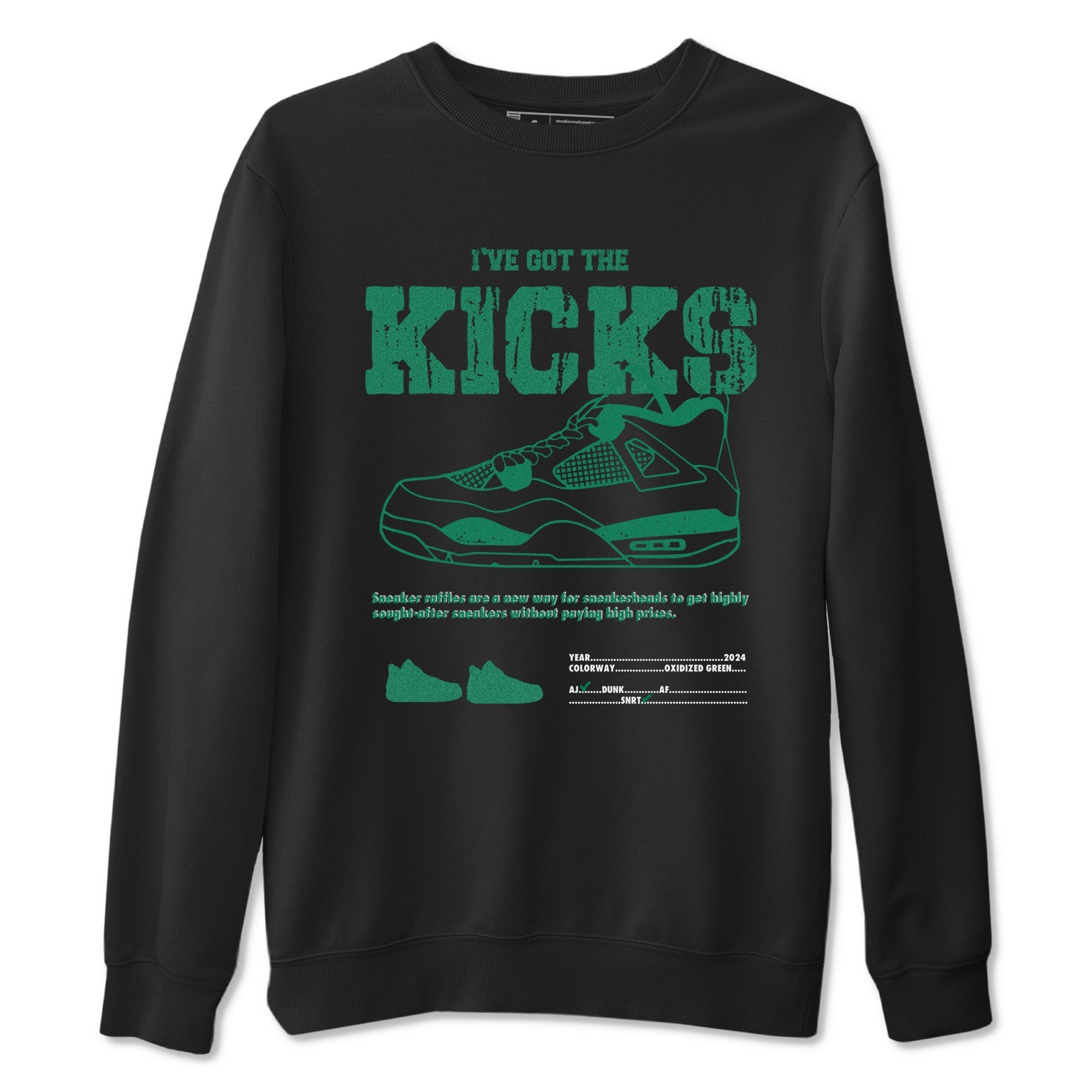 I've Got The Kicks snkmatch Tees - Air Jordan 4 Oxidized Green