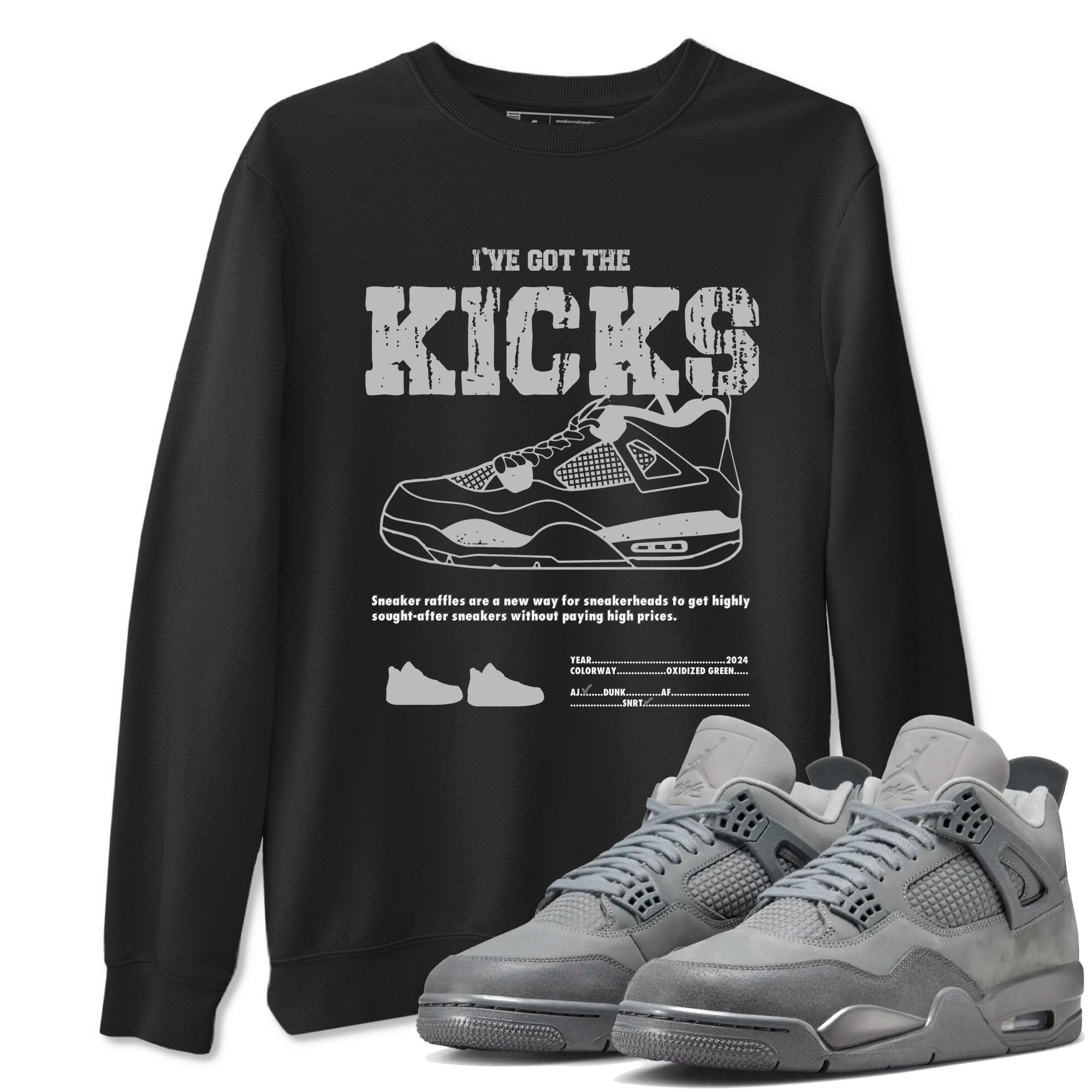 I've Got The Kicks snkmatch Tees - Air Jordan 4 Wet Cement