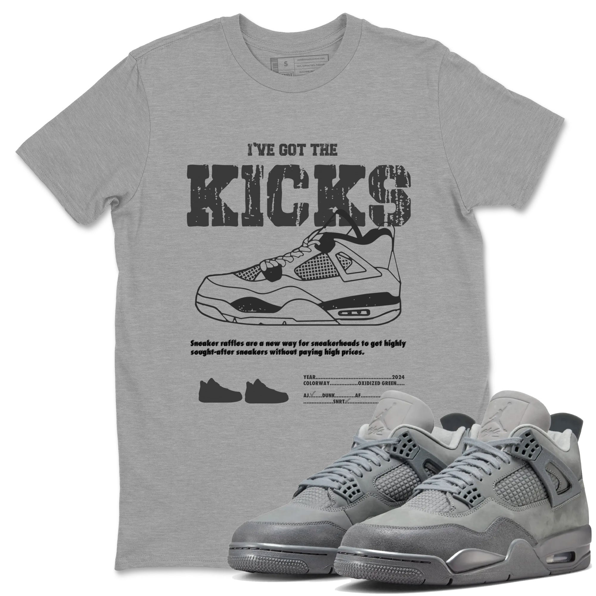 I've Got The Kicks snkmatch Tees - Air Jordan 4 Wet Cement