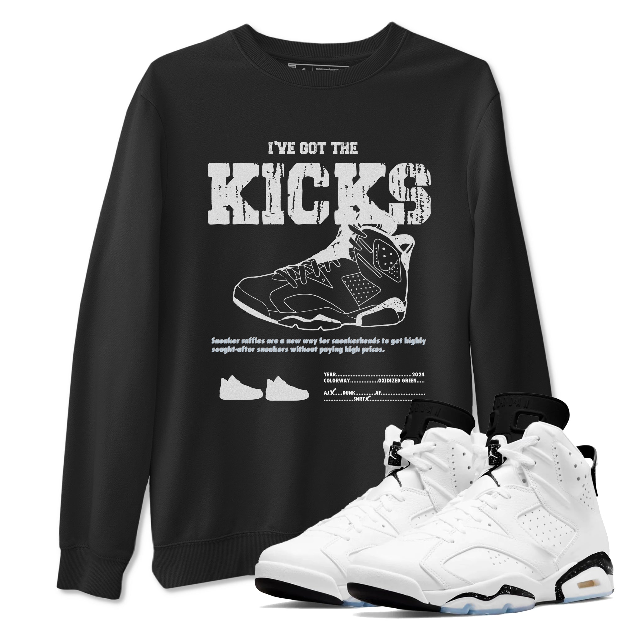 I've Got The Kicks snkmatch Tees - Air Jordan 6 White Black