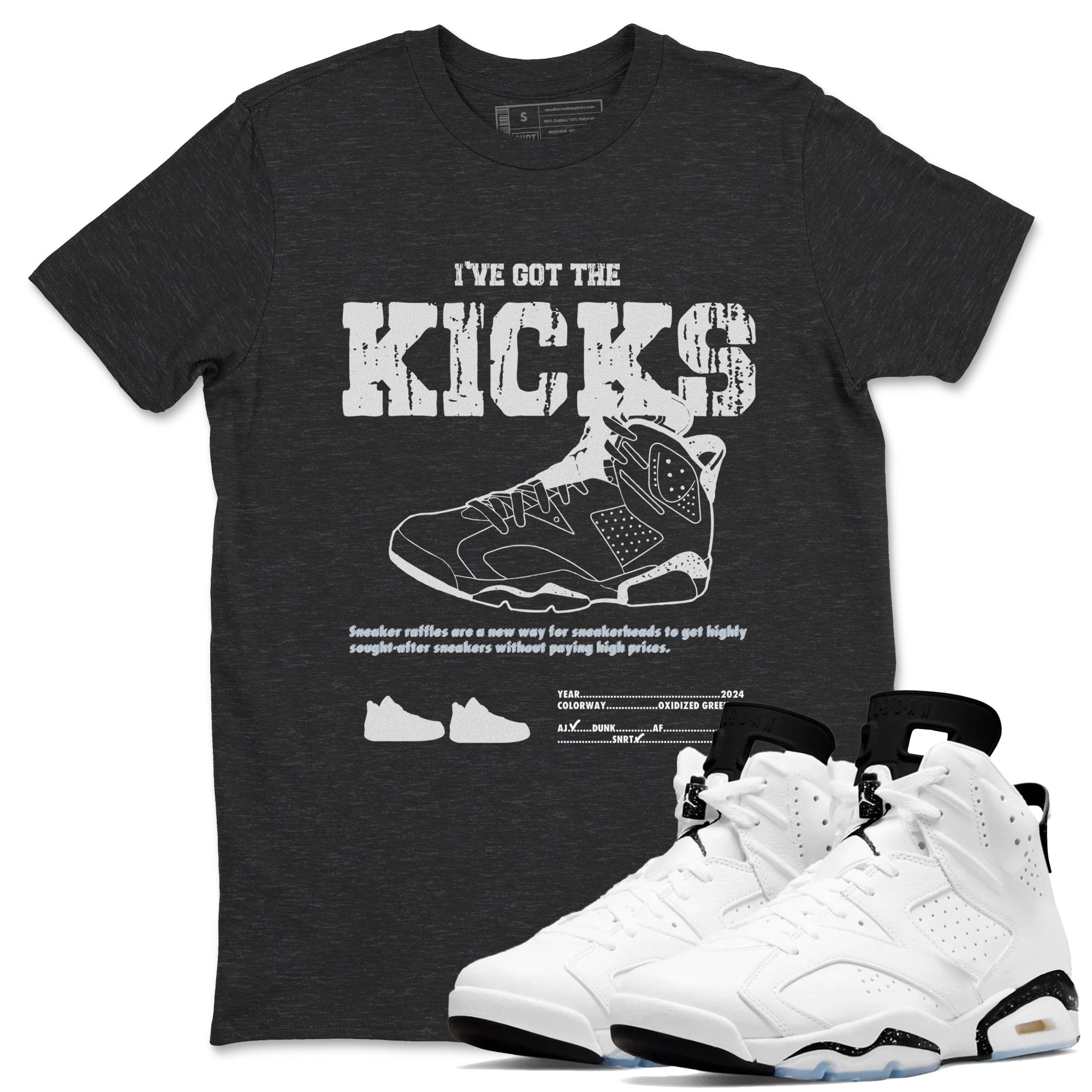 I've Got The Kicks snkmatch Tees - Air Jordan 6 White Black