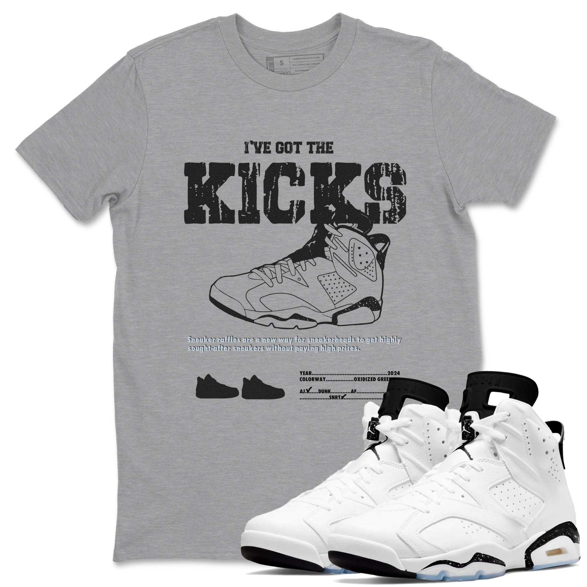I've Got The Kicks snkmatch Tees - Air Jordan 6 White Black