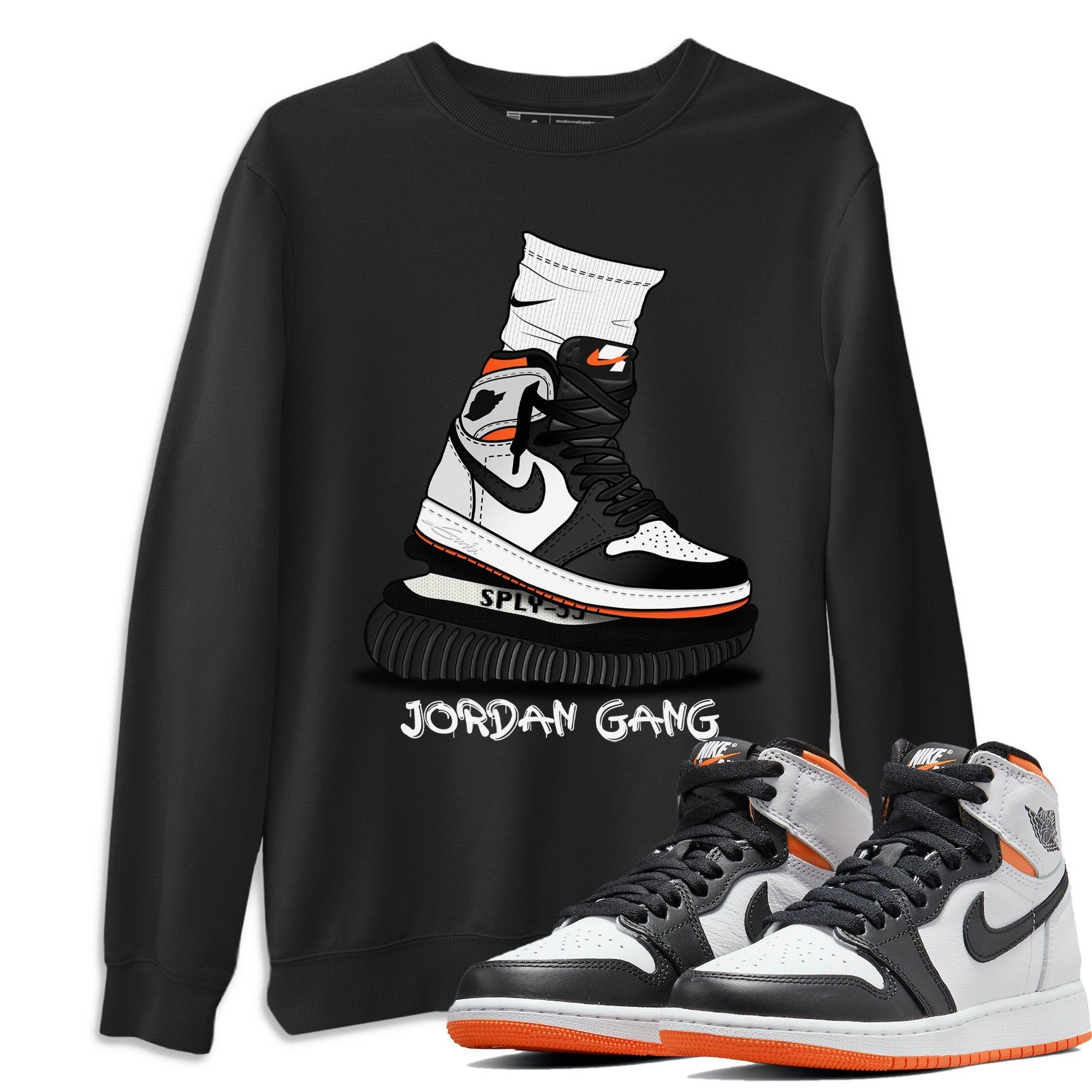 Air Jordan Gang Unisex Tops - Air Jordan 1 Electro Orange