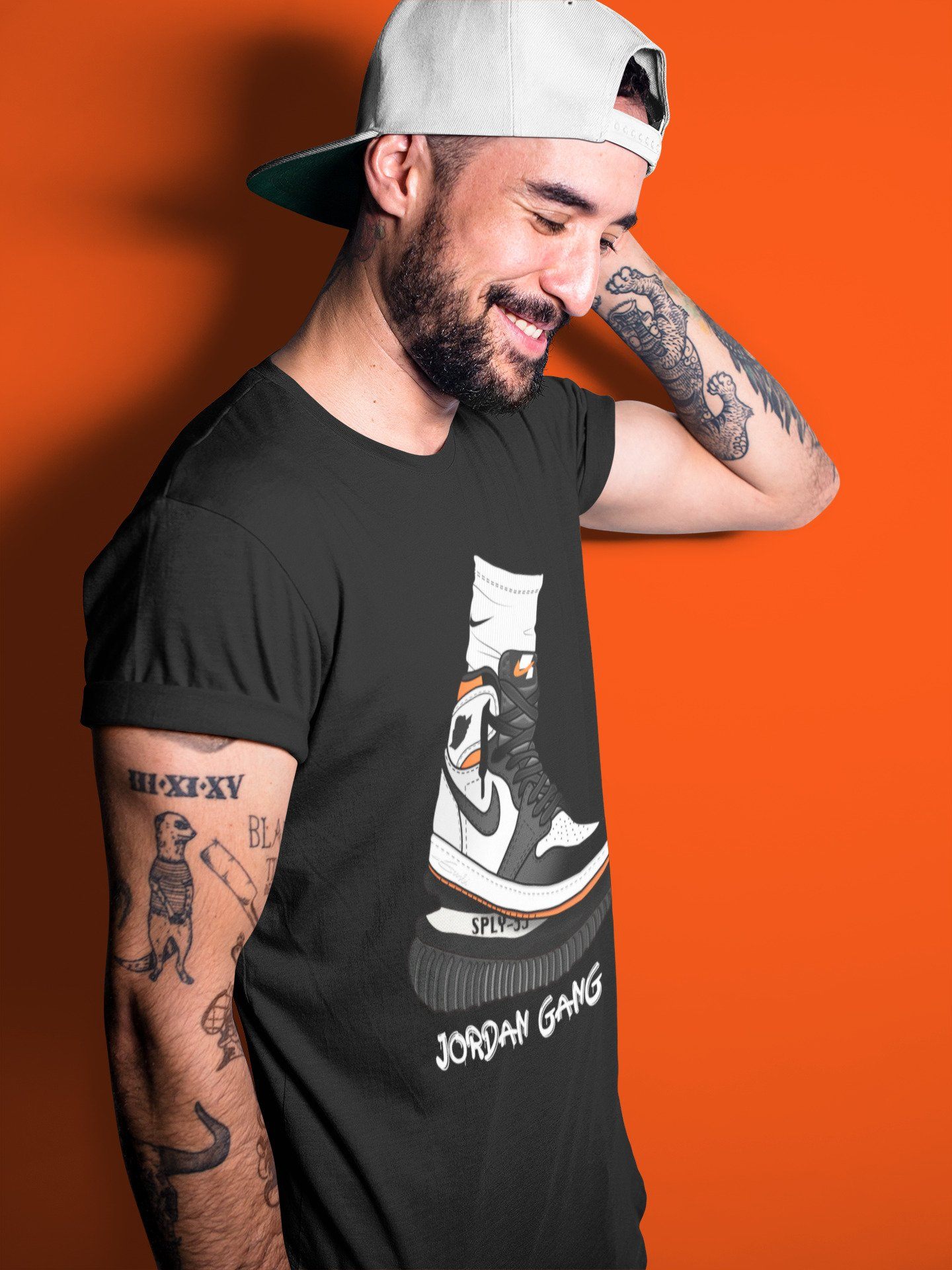 Air Jordan Gang Unisex Tops - Air Jordan 1 Electro Orange