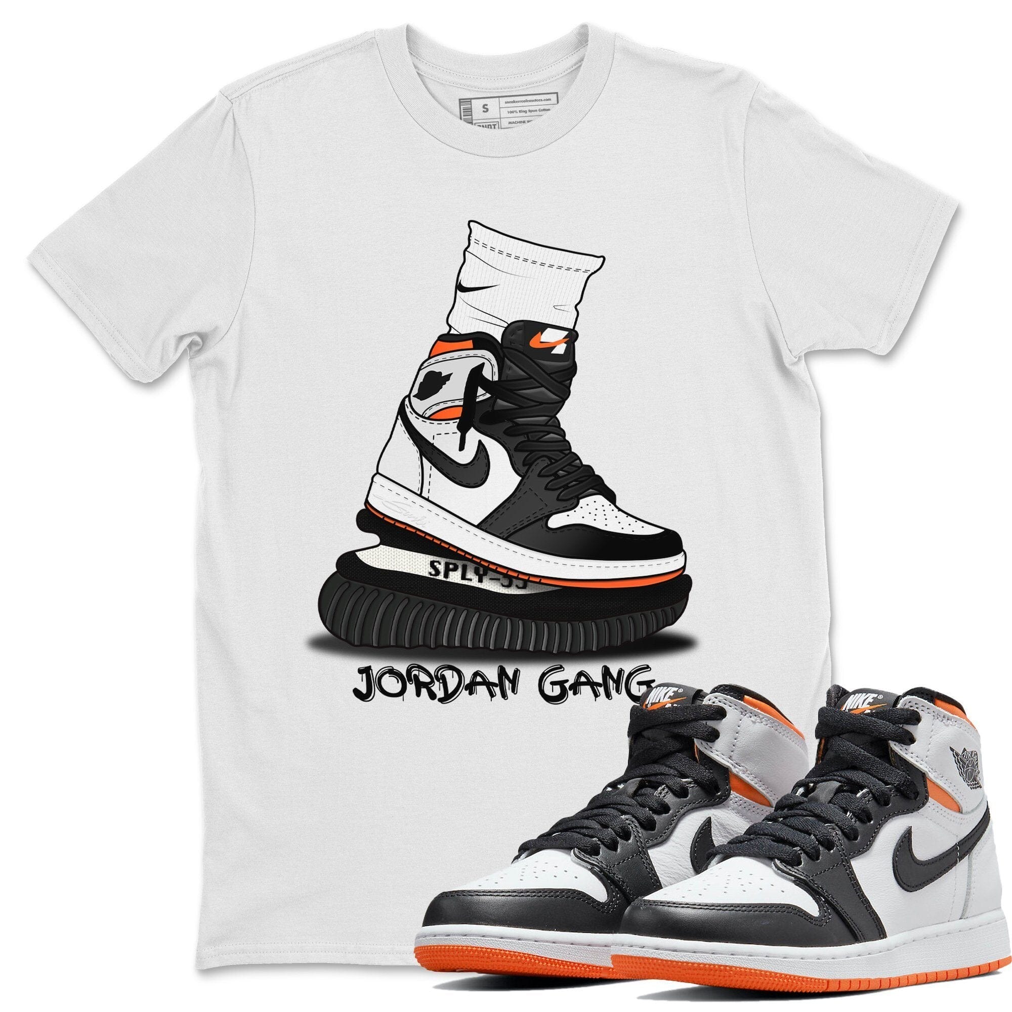 Air Jordan Gang Unisex Tops - Air Jordan 1 Electro Orange