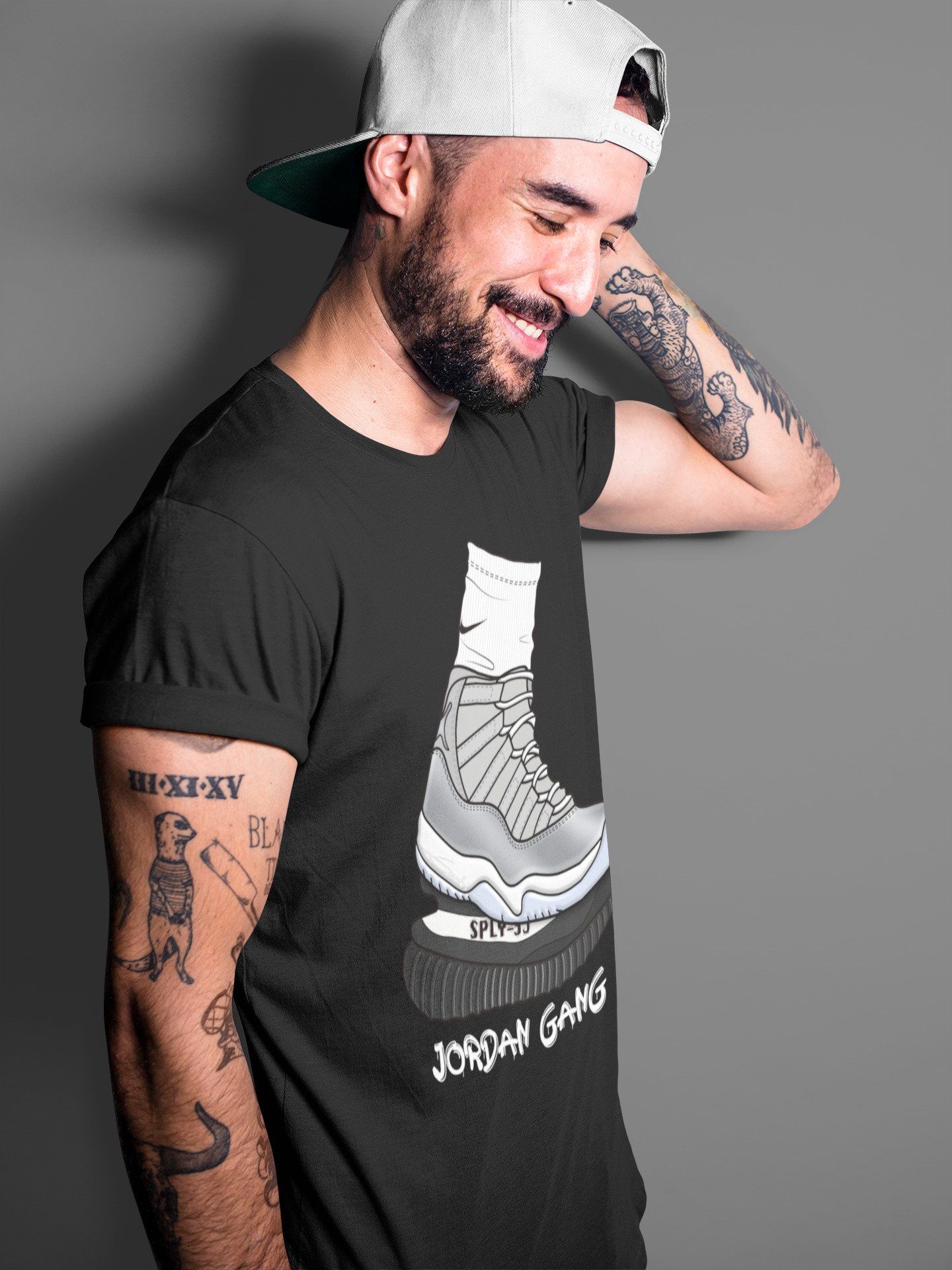 Air Jordan Gang Unisex Tops - Air Jordan 11 Cool Grey