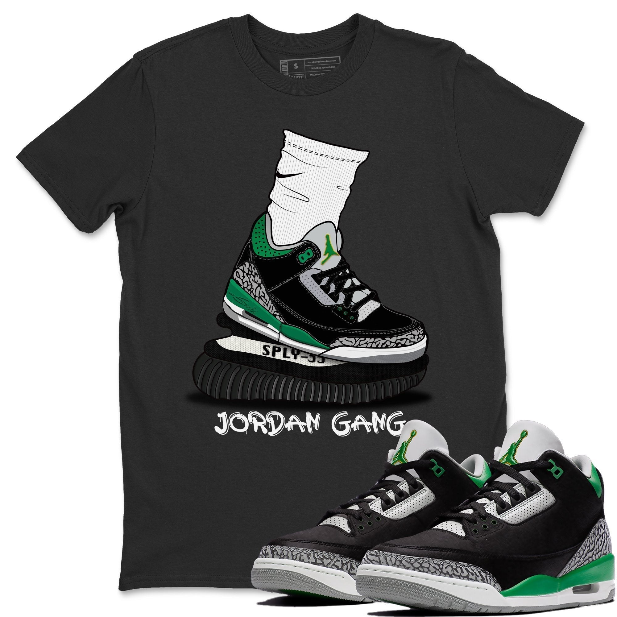 Air Jordan Gang Unisex Tops - Air Jordan 3 Pine Green