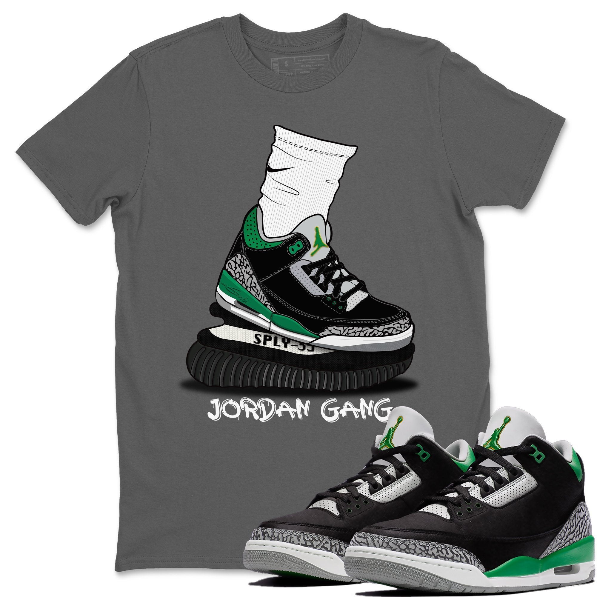 Air Jordan Gang Unisex Tops - Air Jordan 3 Pine Green