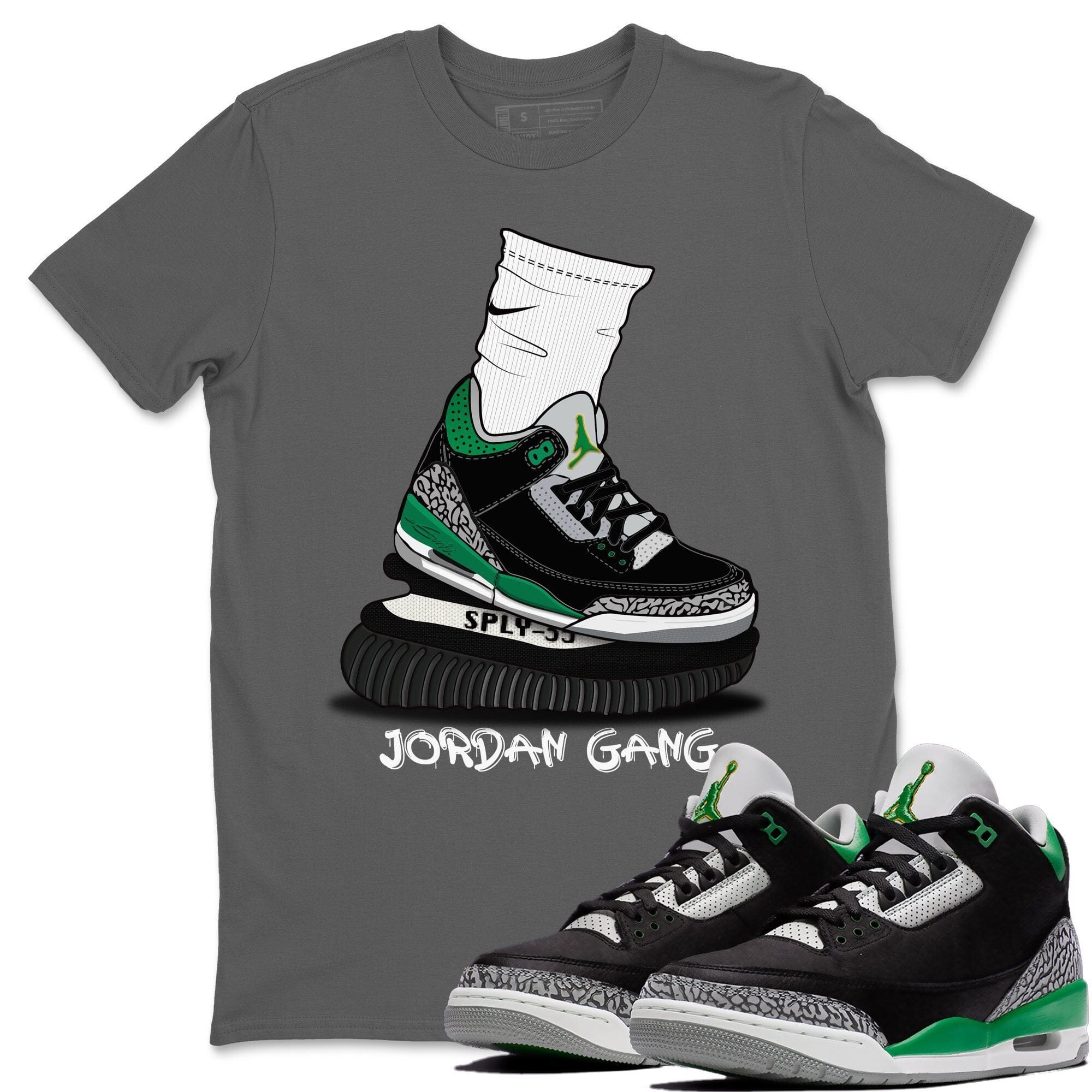 Air Jordan Gang Unisex Tops - Air Jordan 3 Pine Green