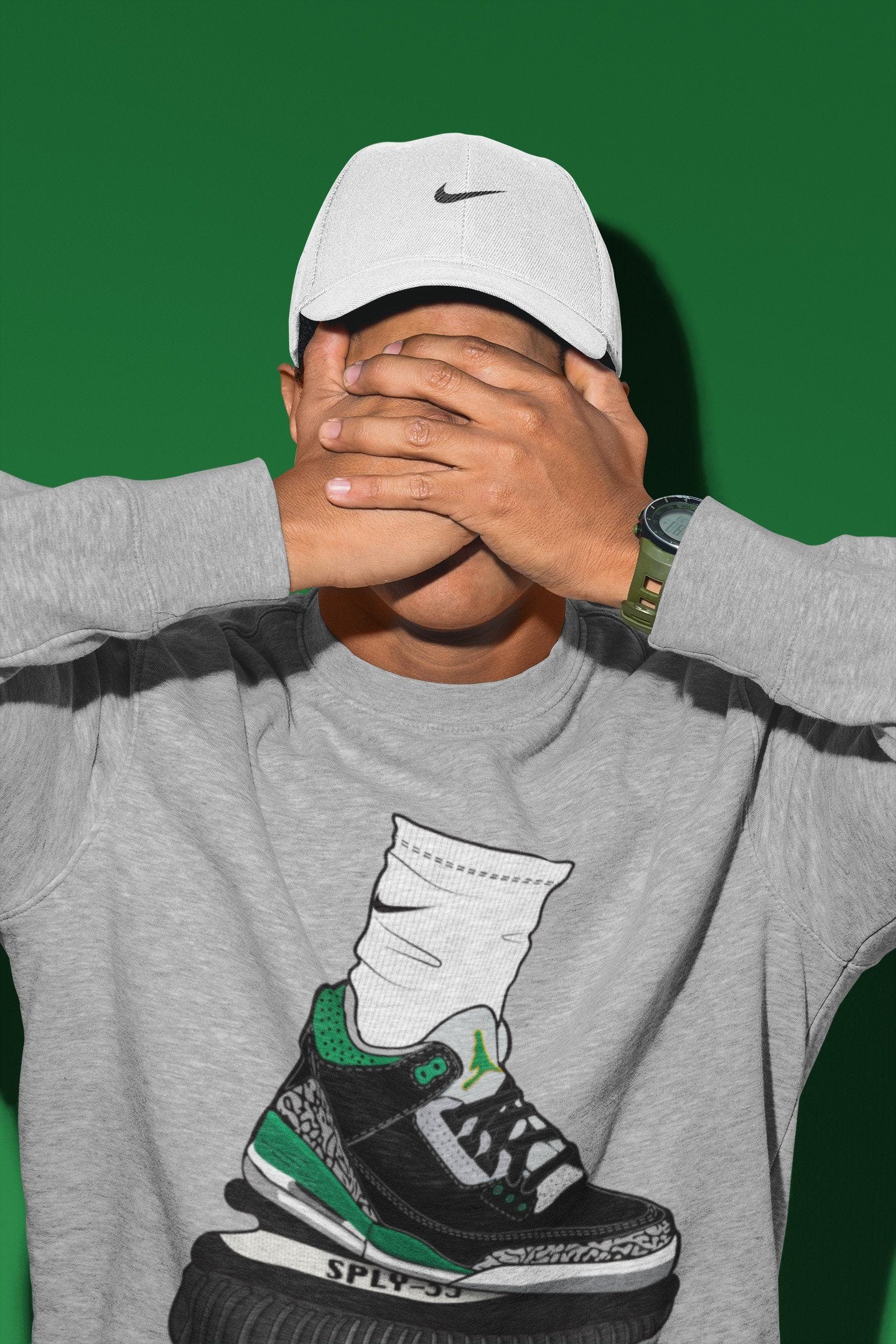 Air Jordan Gang Unisex Tops - Air Jordan 3 Pine Green
