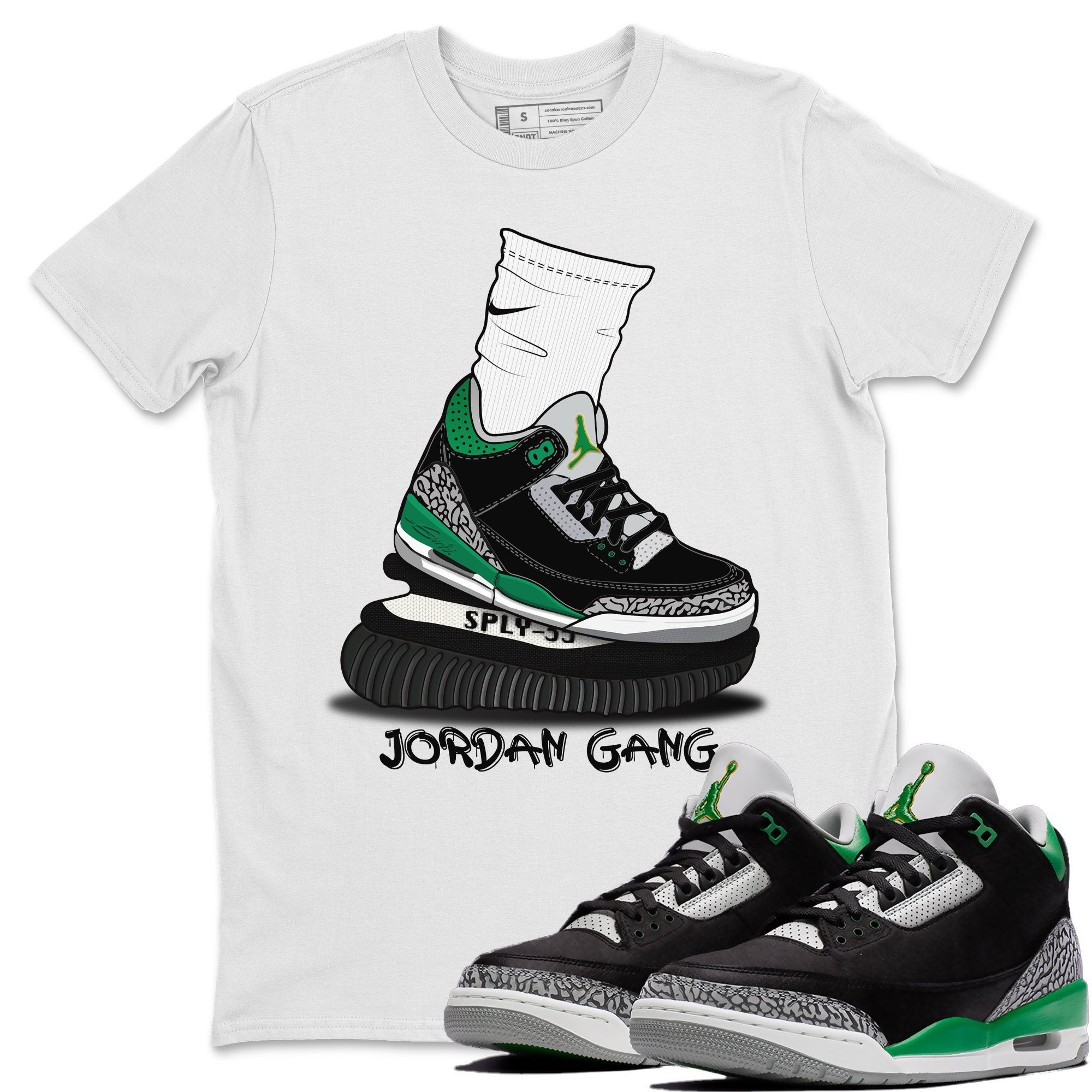 Air Jordan Gang Unisex Tops - Air Jordan 3 Pine Green