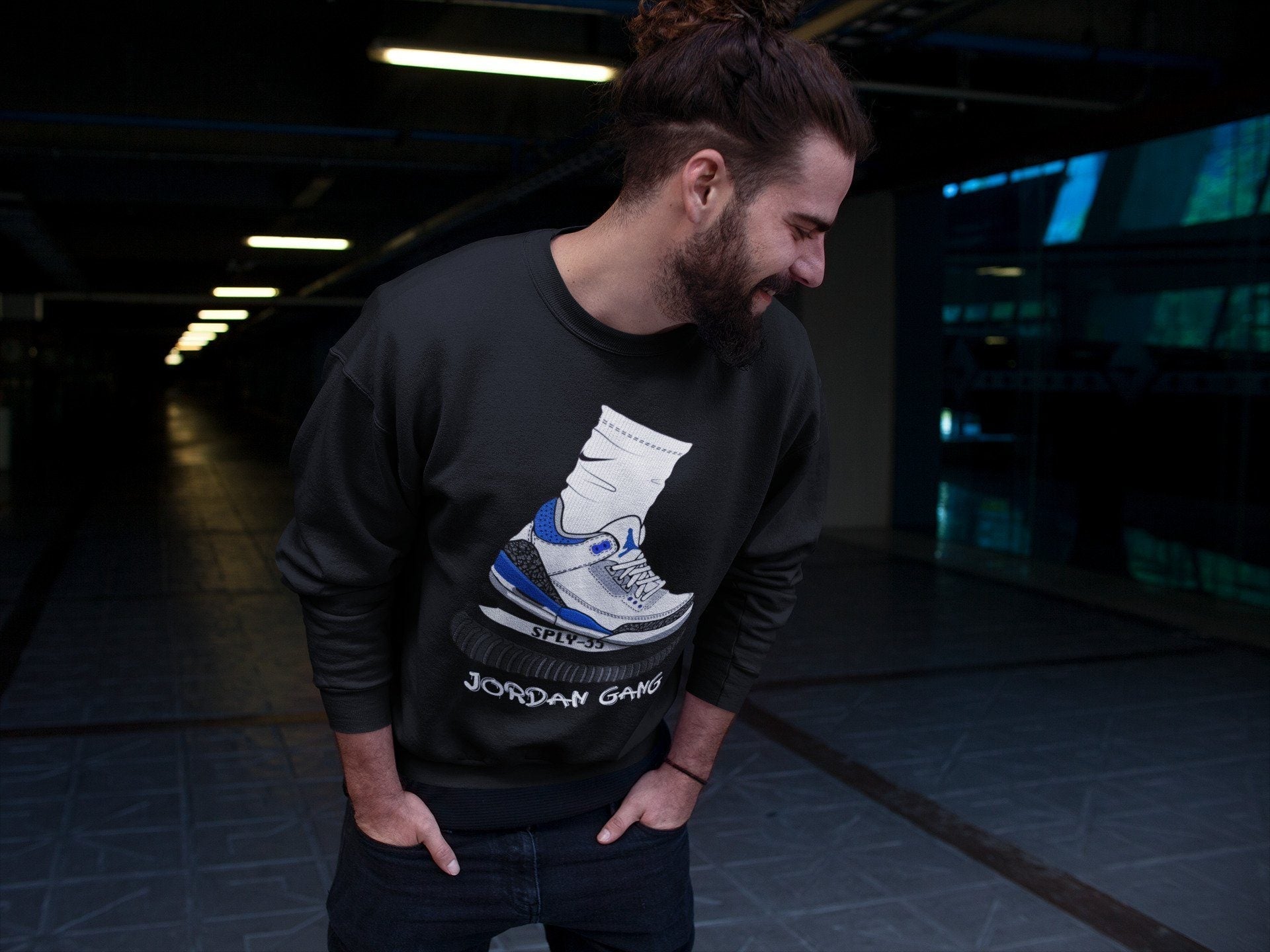 Air Jordan Gang Unisex Tops - Air Jordan 3 Racer Blue