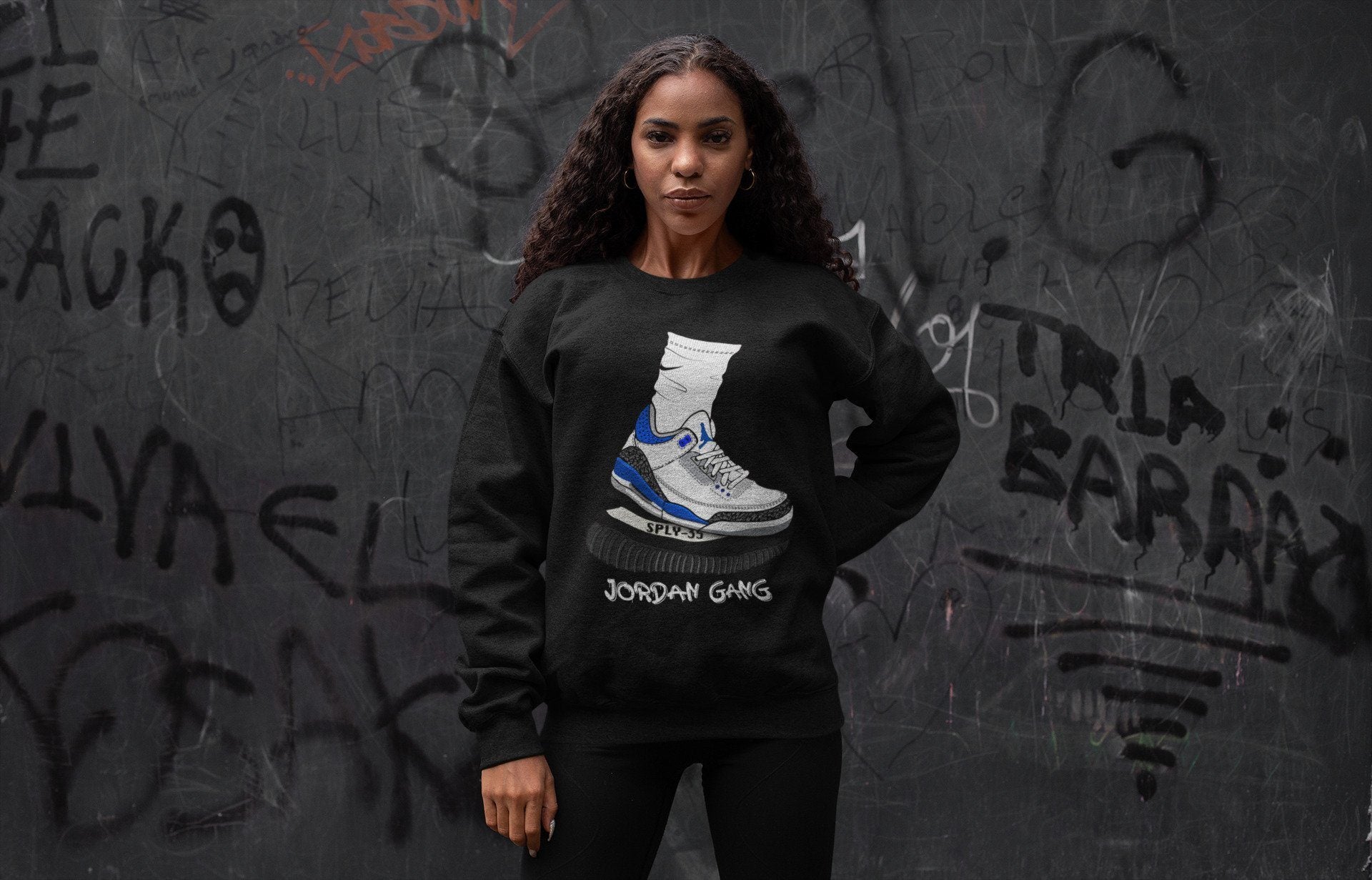 Air Jordan Gang Unisex Tops - Air Jordan 3 Racer Blue